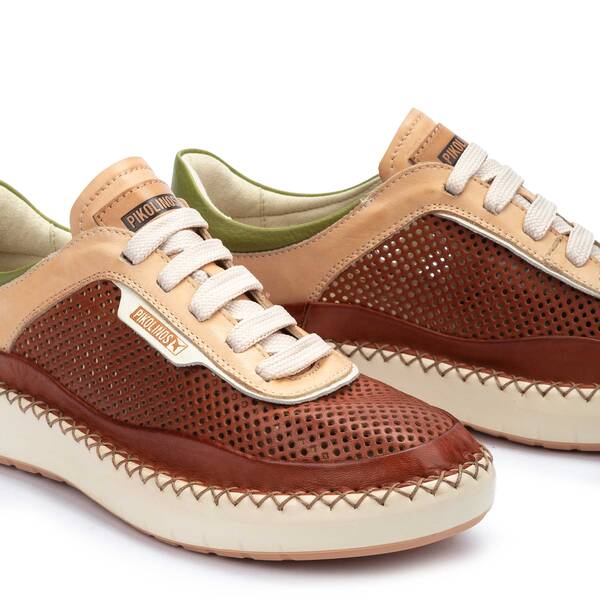 'Mesina' women's perforated sneaker - Red mix - Chaplinshoes'Mesina' women's perforated sneaker - Red mixPikolinos