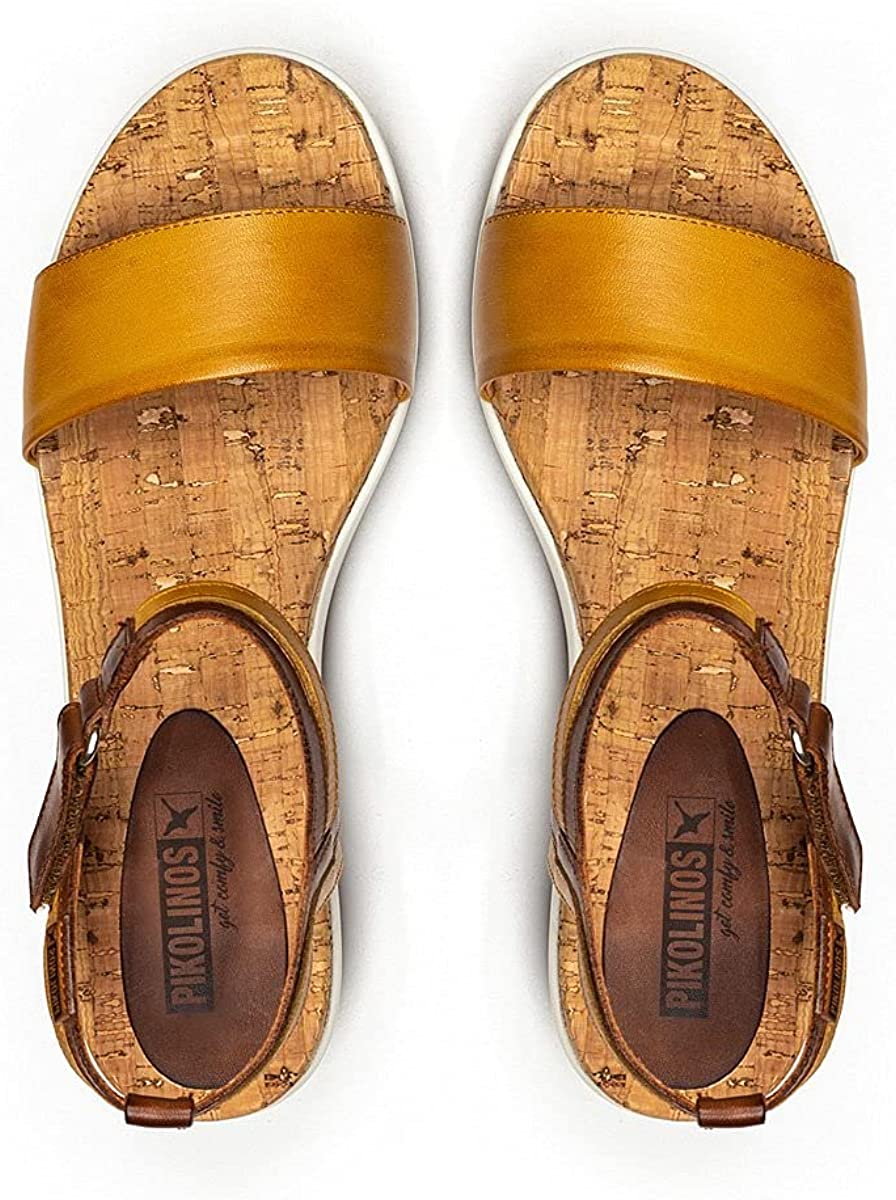 'Mykonos' damessandaal - bruine honing - Chaplinshoes'Mykonos' damessandaal - bruine honingPikolinos