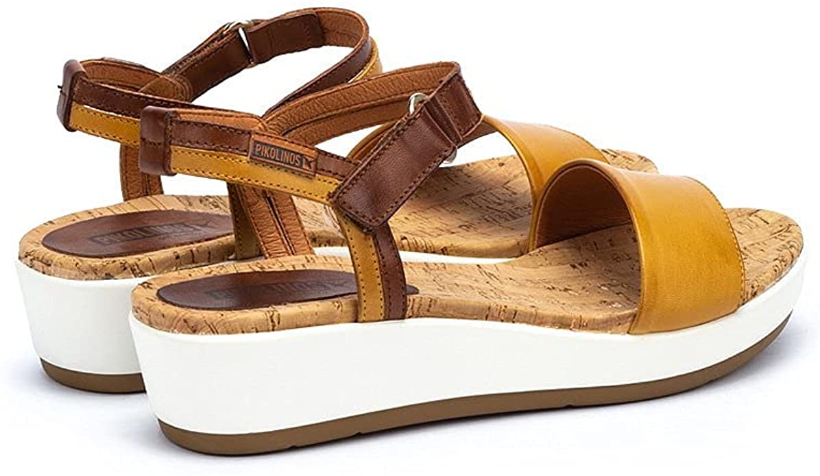 'Mykonos' damessandaal - bruine honing - Chaplinshoes'Mykonos' damessandaal - bruine honingPikolinos