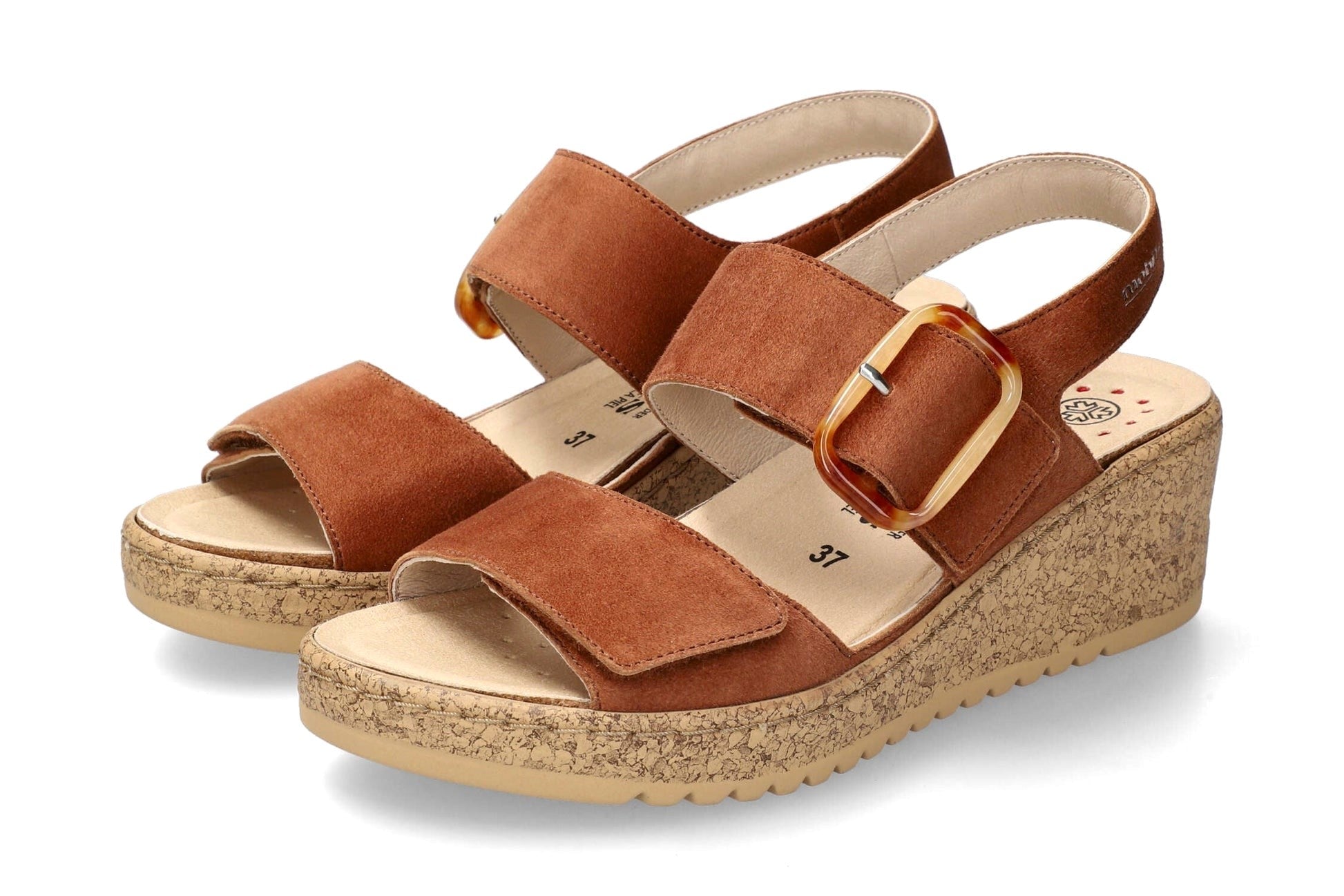 'Nasma' ergonomisk bred passform (H) sandal för kvinnor - Brun - Chaplinshoes'Nasma' sandaler med ergonomisk bred passform (H) för kvinnor - Brun Mephisto
