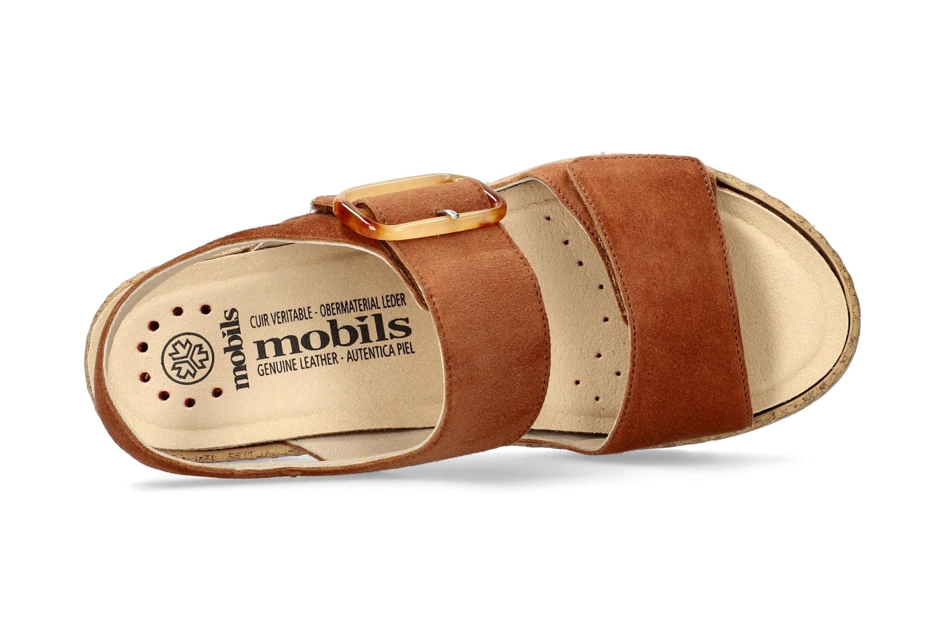 'Nasma' ergonomisk bred passform (H) sandal för kvinnor - Brun - Chaplinshoes'Nasma' sandaler med ergonomisk bred passform (H) för kvinnor - Brun Mephisto