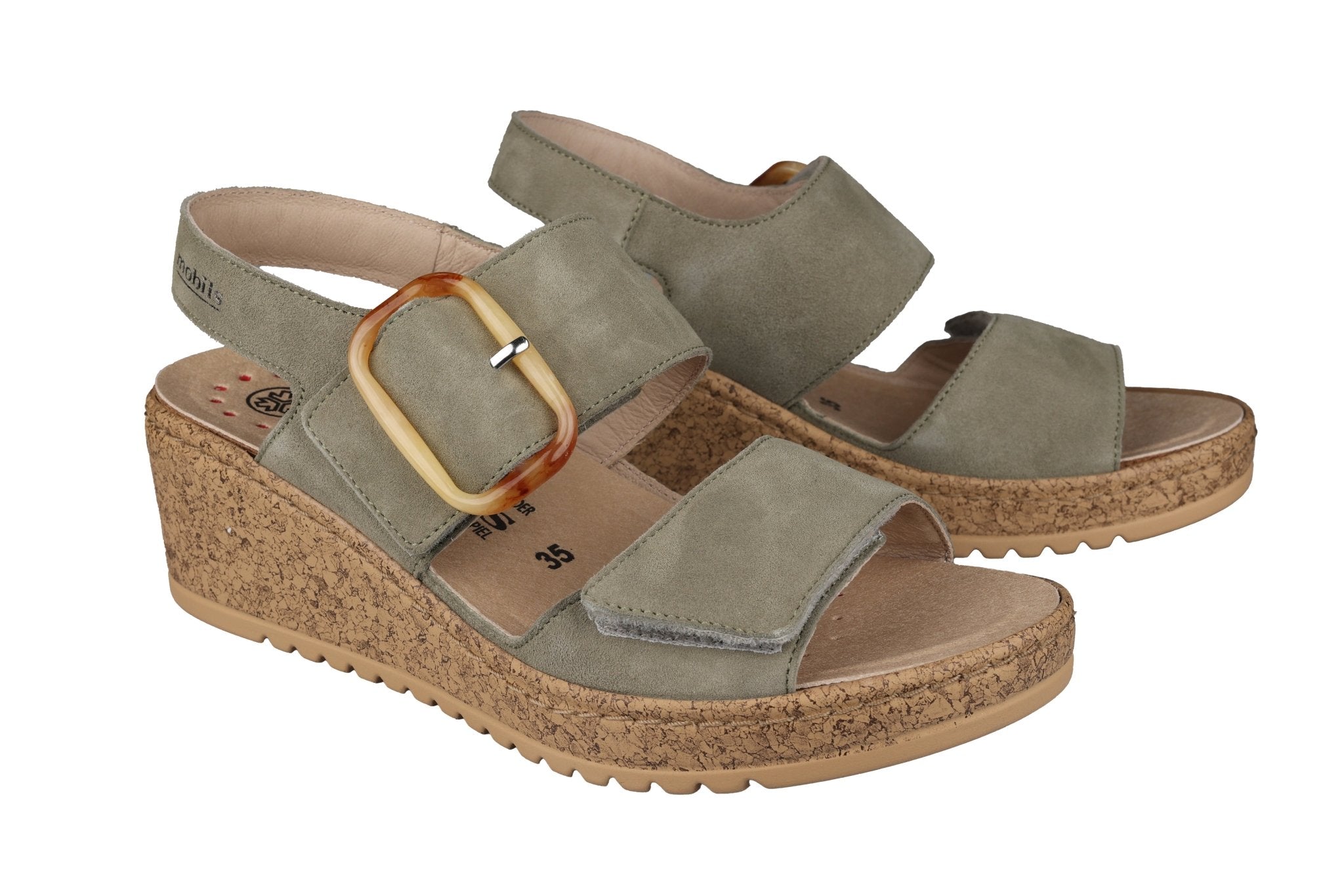 'Nasma' women's ergonomic wide fit (H) sandal - Green - Chaplinshoes'Nasma' women's ergonomic wide fit (H) sandal - GreenMephisto