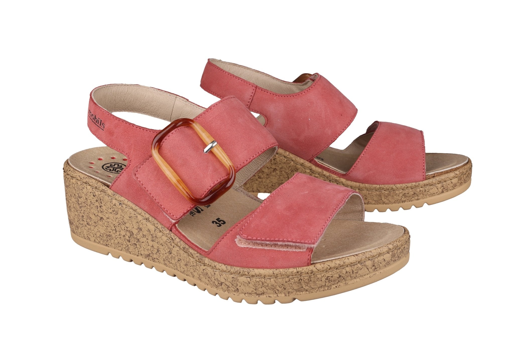 'Nasma' sandalia ergonómica de mujer de corte ancho (H) - rosa - Chaplinshoes'Nasma' sandalia ergonómica de mujer de corte ancho (H) - rosaMephisto
