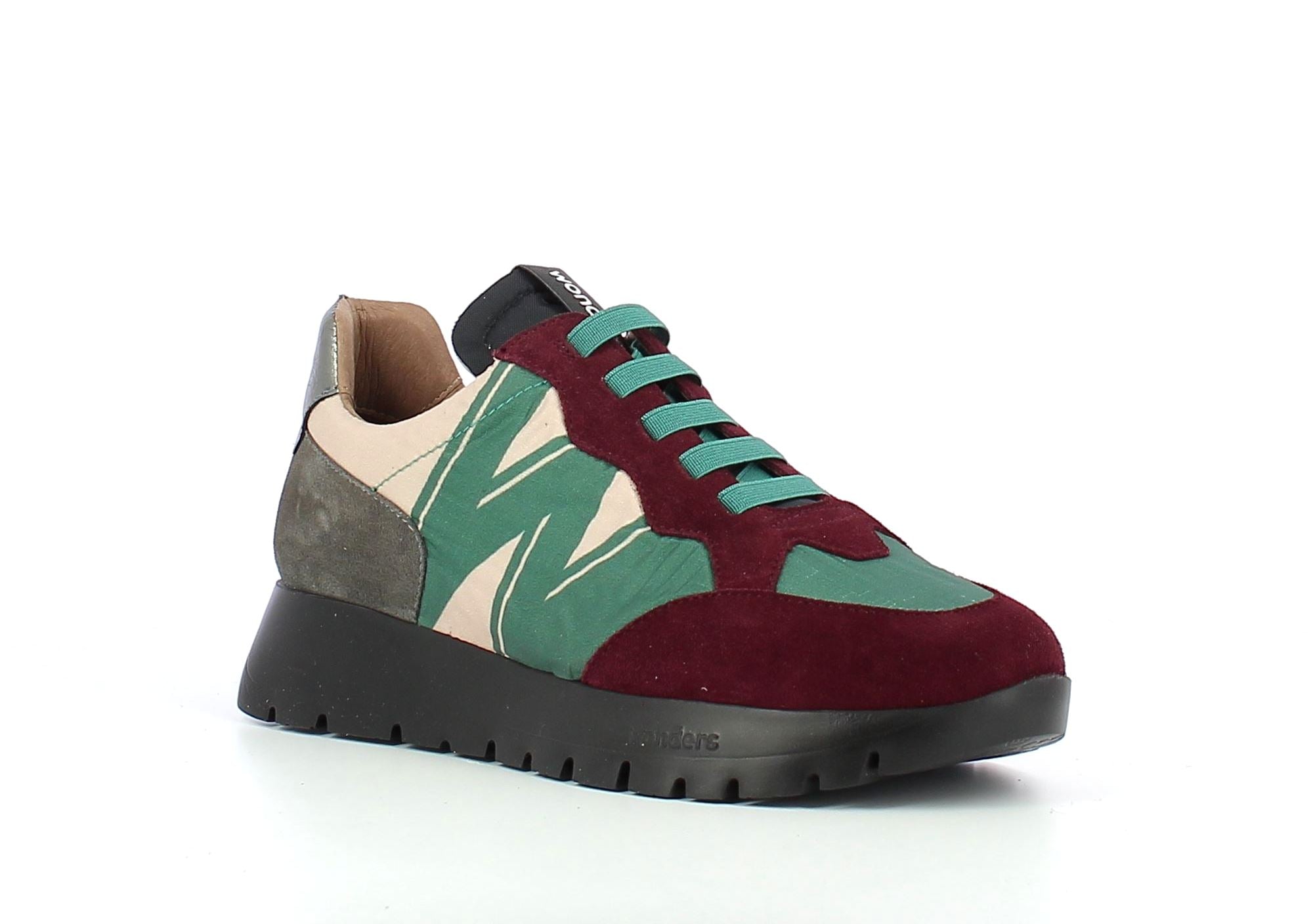 'Odisei' women's sneaker - Green red mix - Chaplinshoes'Odisei' women's sneaker - Green red mixWonders