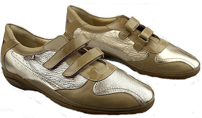 'PARNEL' women's double strap sneaker - taupe silver - Chaplinshoes'PARNEL' women's double strap sneaker - taupe silverMephisto