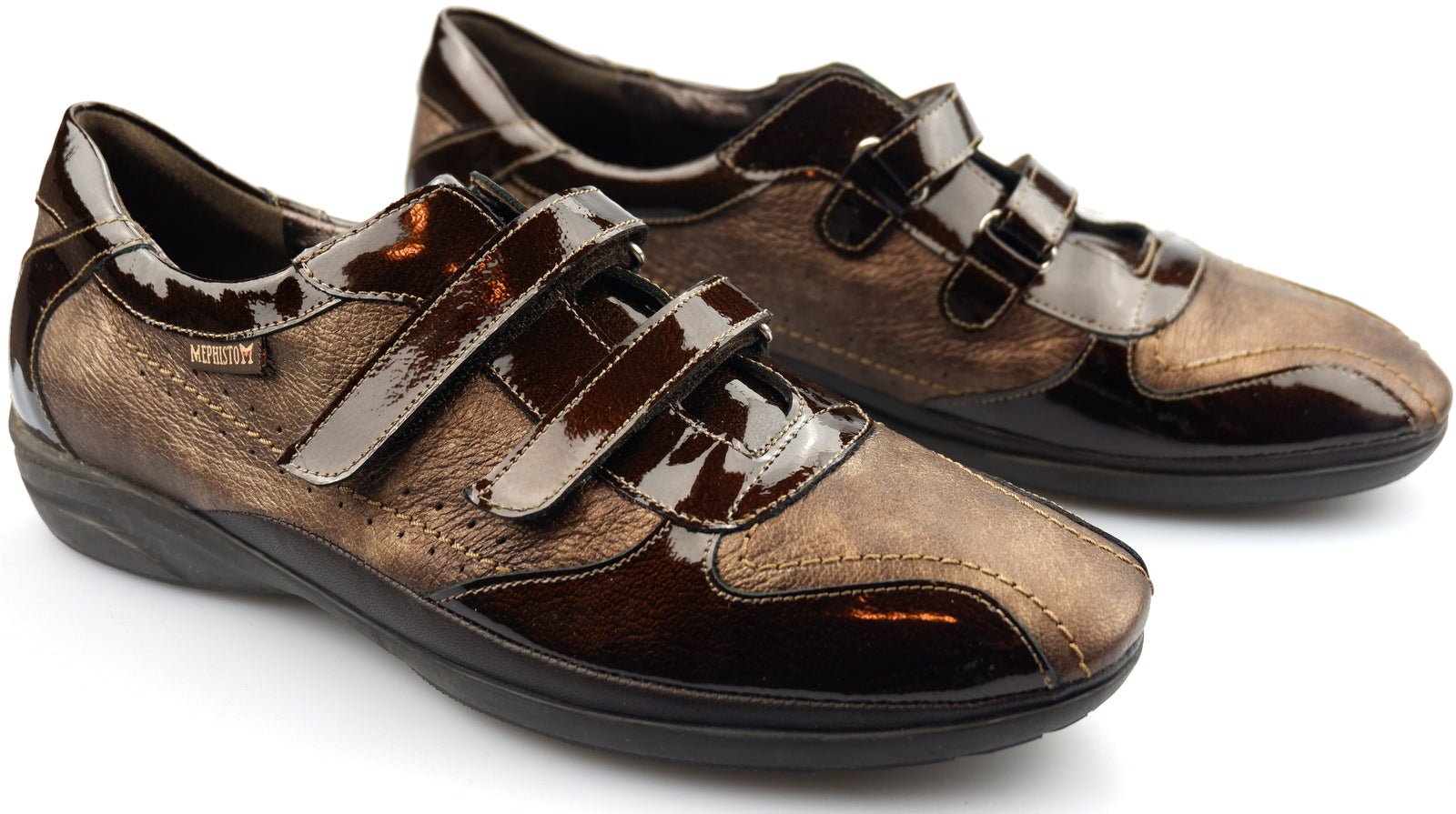 'PARNEL'women's double strap sneaker - Brown metallic - Chaplinshoes'PARNEL'women's double strap sneaker - Brown metallicMephisto