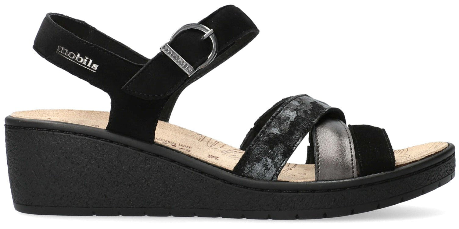 'Pietra' women's ergonomic wide fit (H) sandal - black - Chaplinshoes'Pietra' women's ergonomic wide fit (H) sandal - blackMephisto