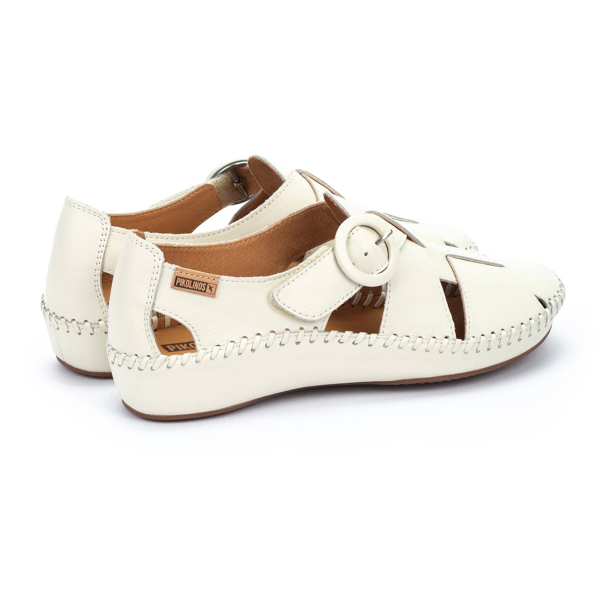 'P. Sandalo semichiuso da donna Vallarta' - bianco sporco