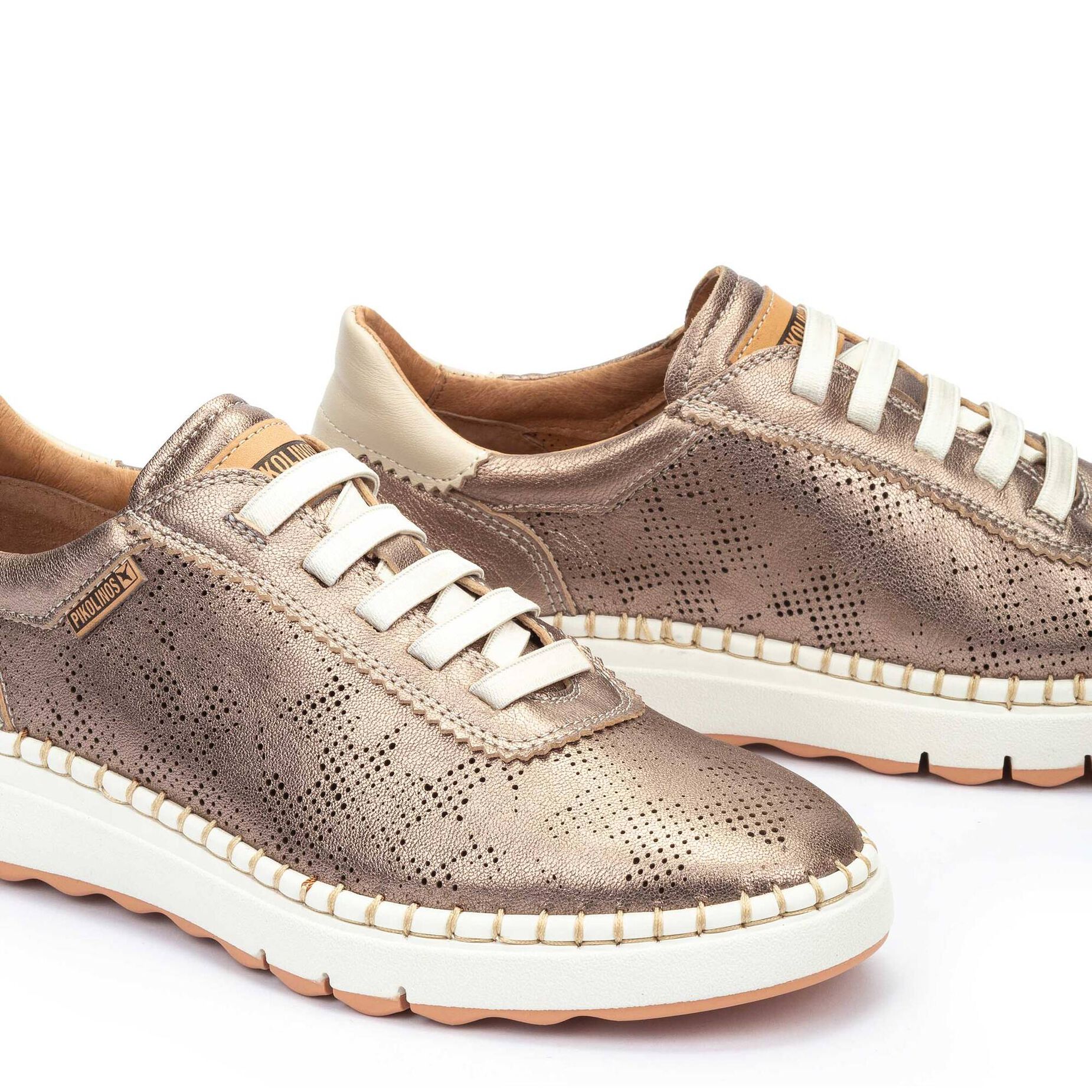 Sneaker à lacets pour femme 'Arenas' - Bronze