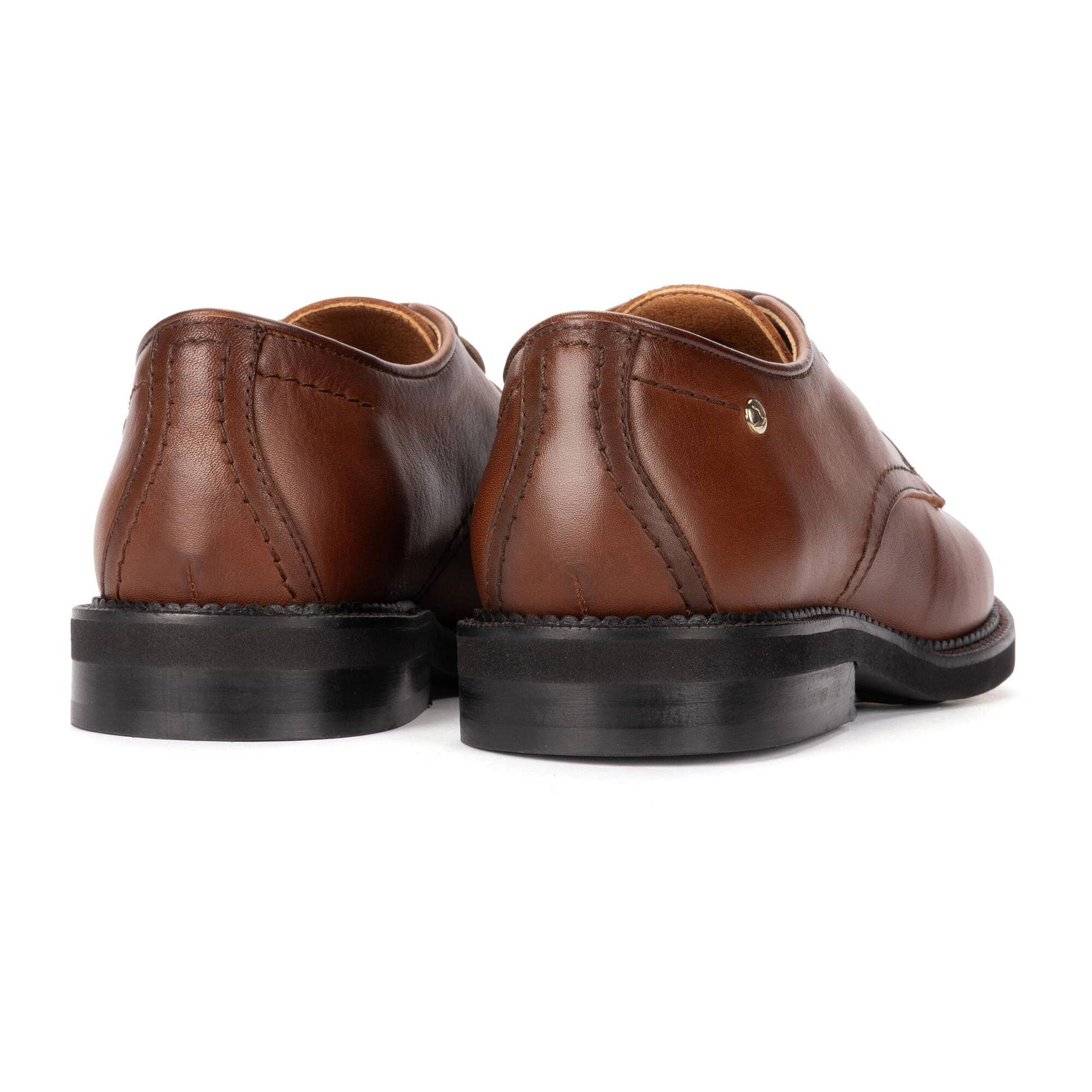 'Deva' women's leather lace-up shoes - brown