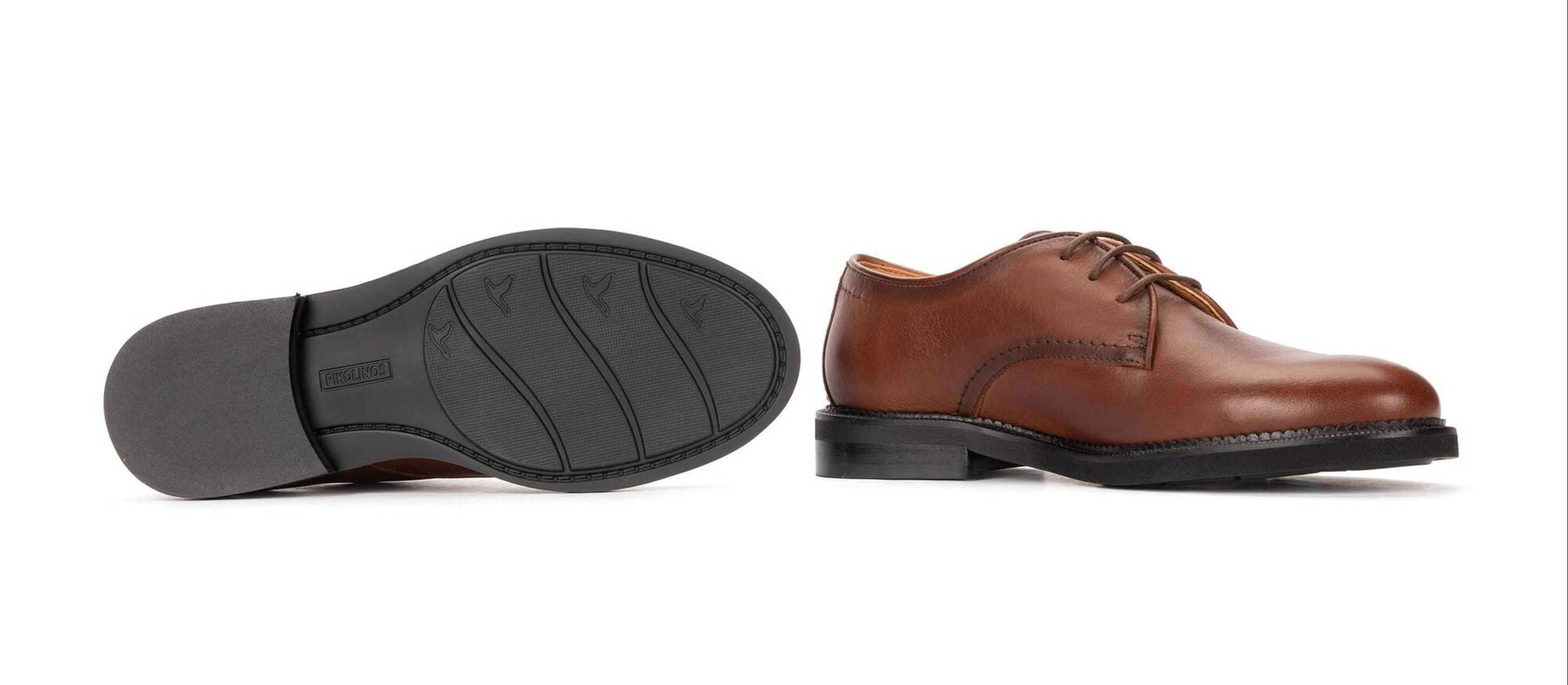 'Deva' women's leather lace-up shoes - brown