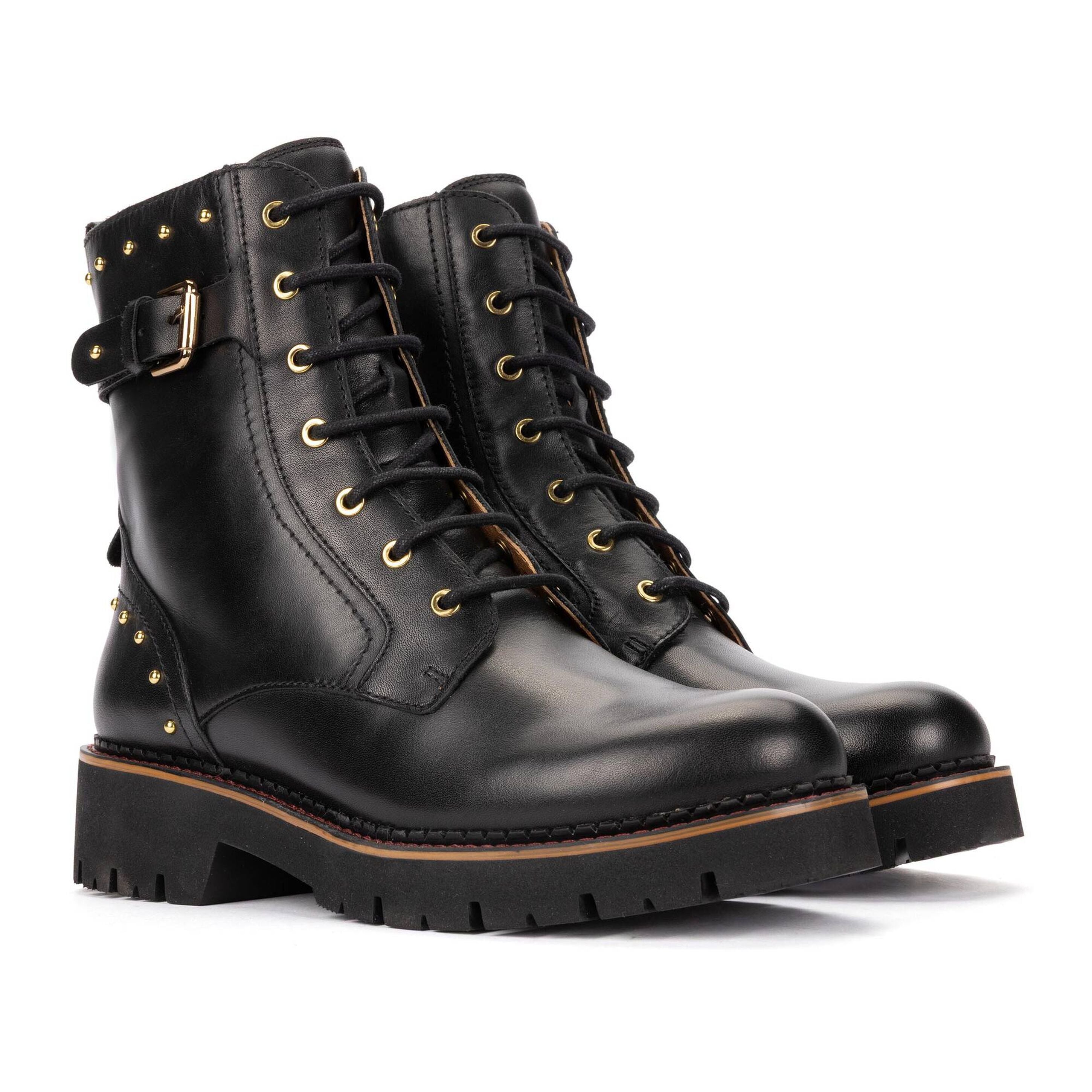 'Vicar' women's leather ankle boot - Black