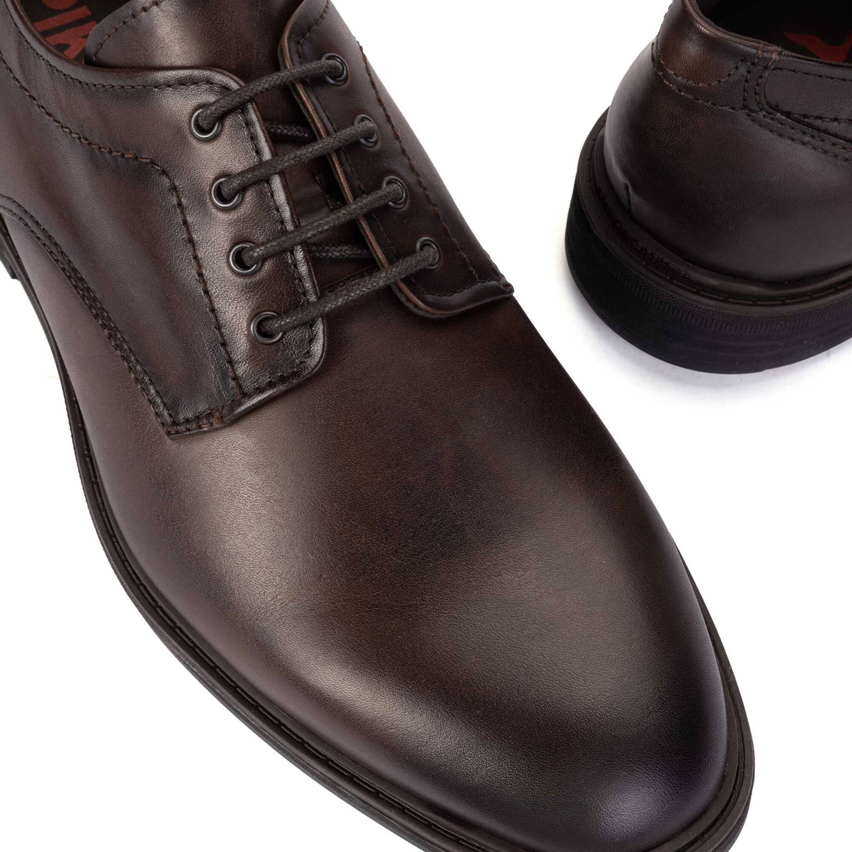 'Pamplona' men's leather lace-up shoe - brown