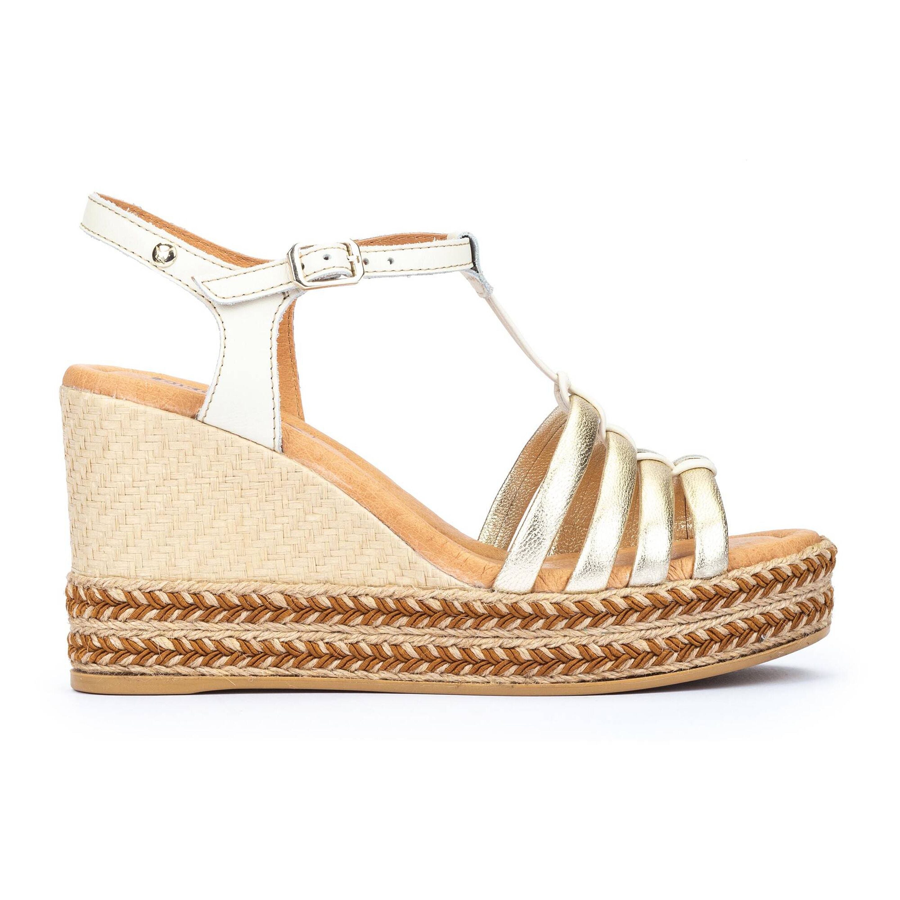 Damessandaal met sleehak 'Ronda' - goud