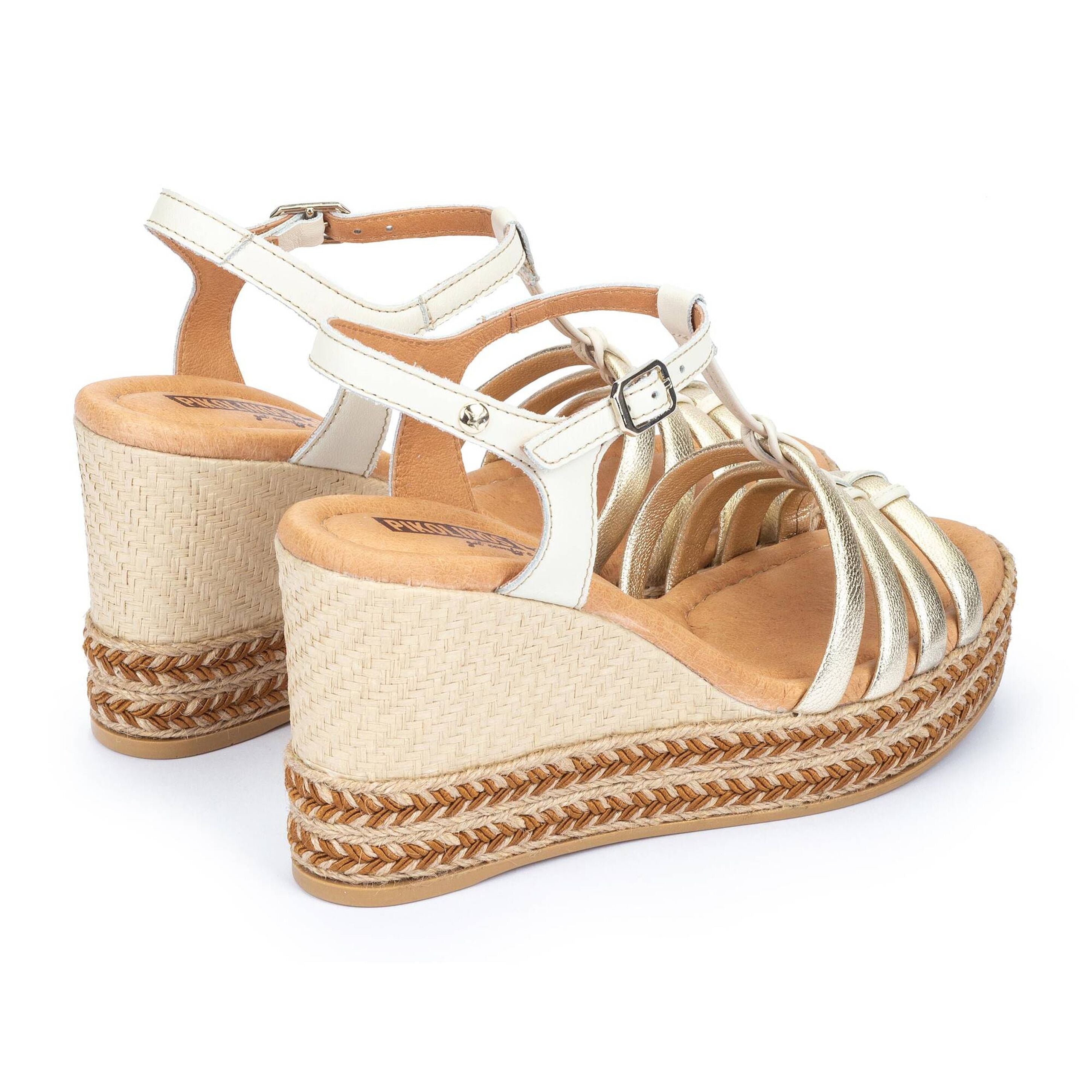 Damessandaal met sleehak 'Ronda' - goud