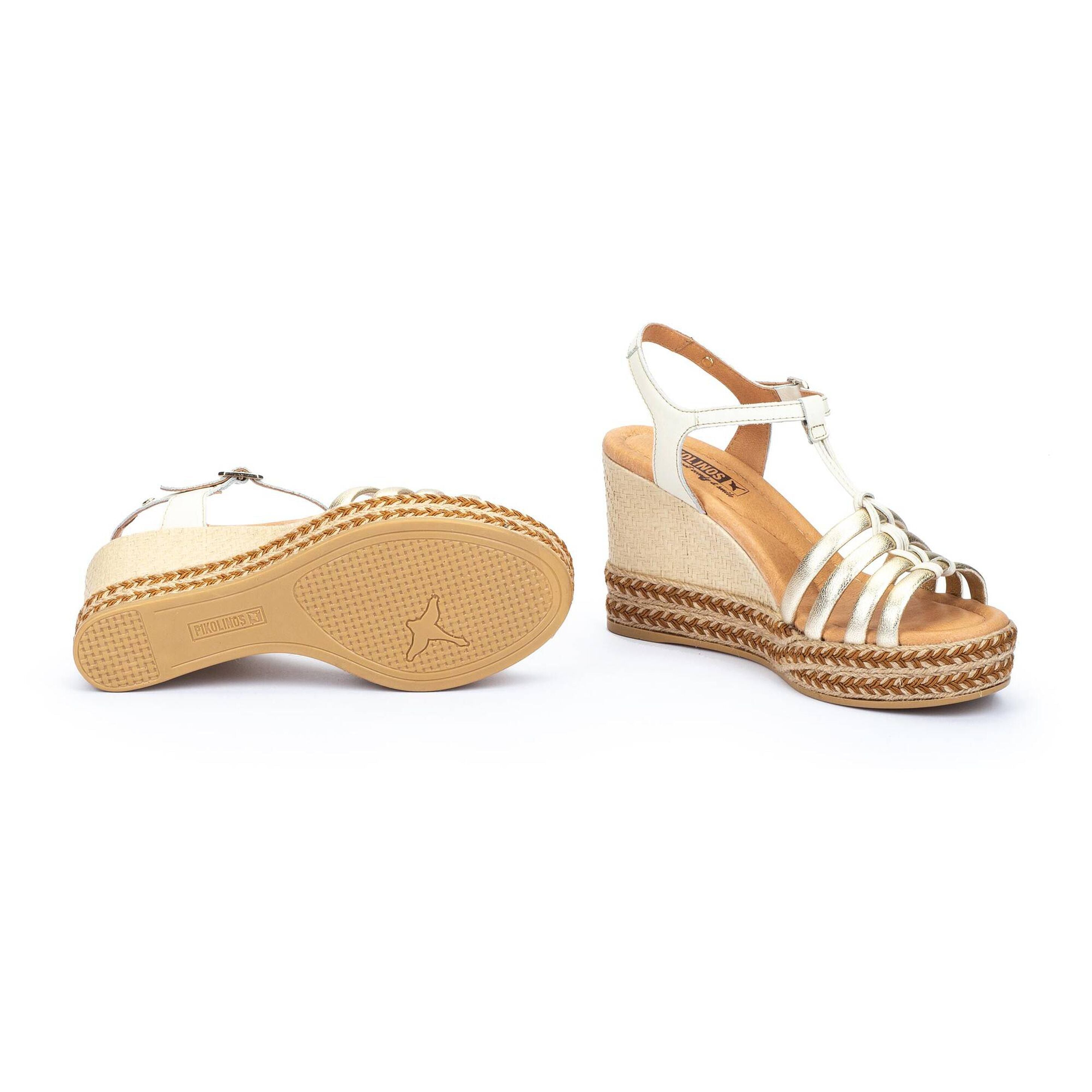 Damessandaal met sleehak 'Ronda' - goud