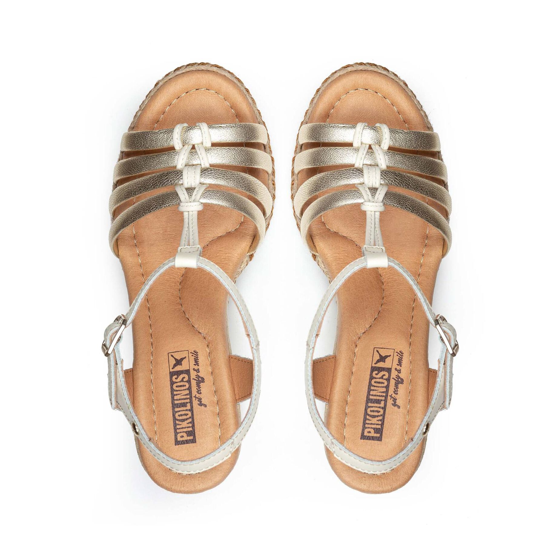 Damessandaal met sleehak 'Ronda' - goud