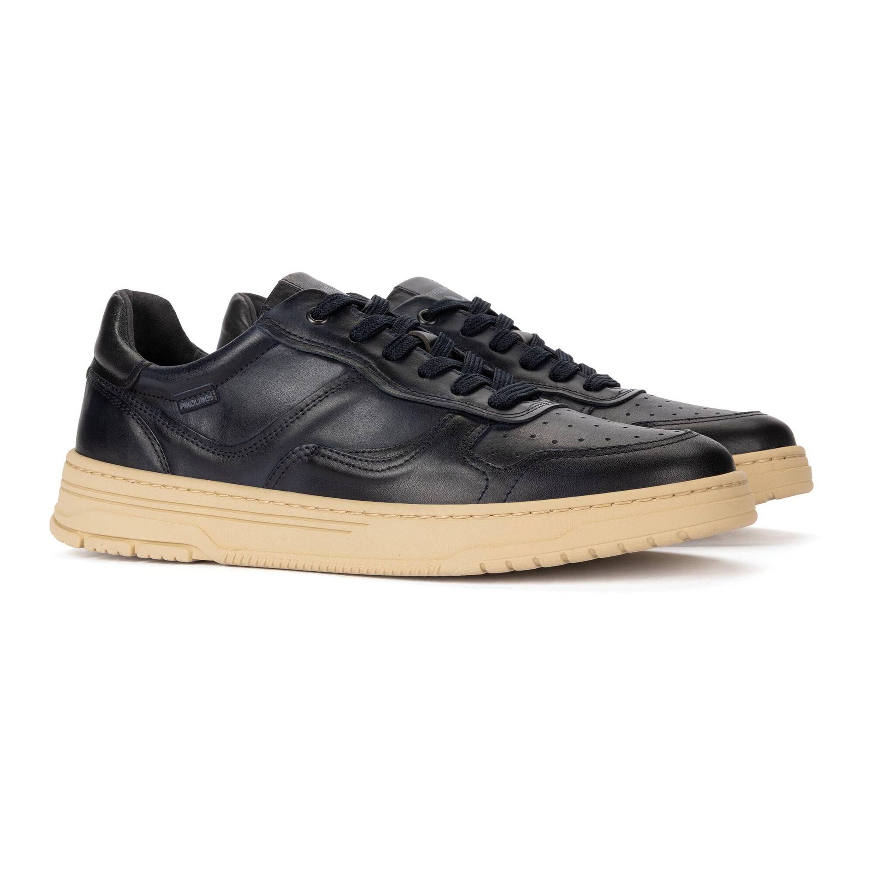 Sneaker en cuir pour homme 'Salinas' - bleu foncé