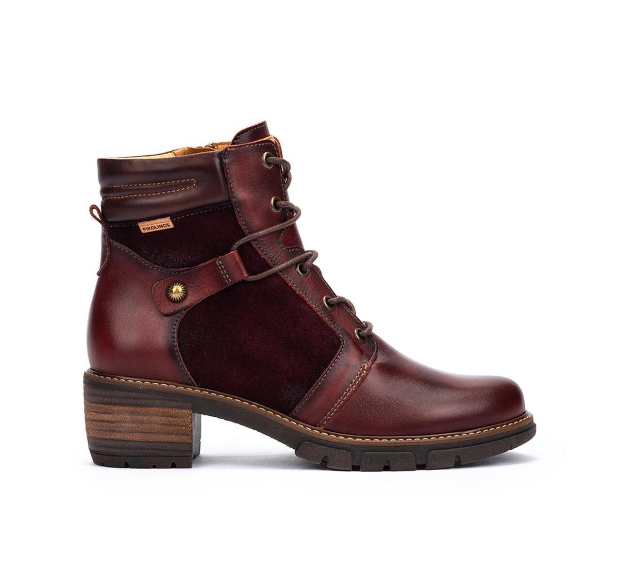 Dameslaars met veterrits 'San Sebastia' - Rood