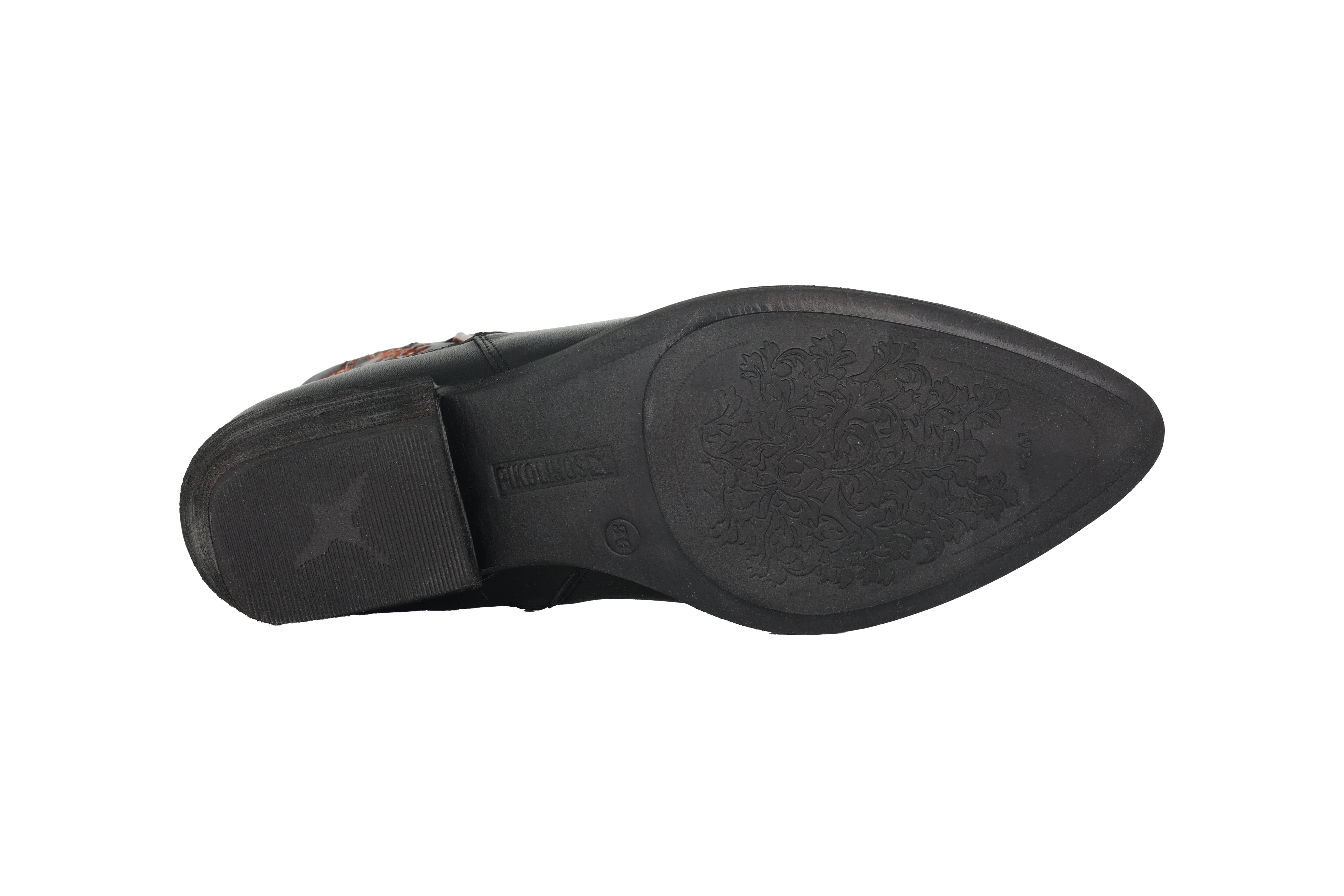 Damenstiefelette „Vergel“ im Cowboy-Stil – Schwarz