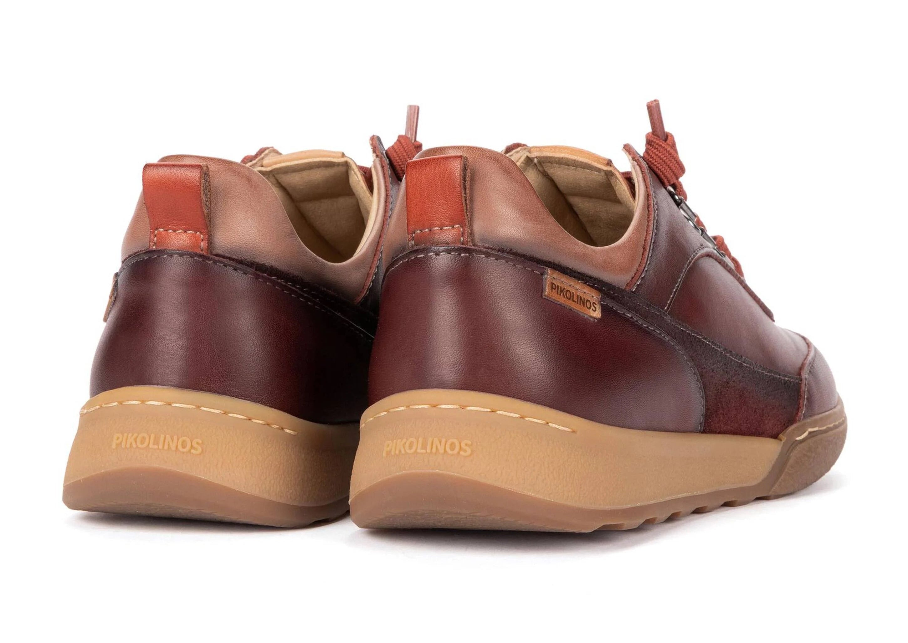 'Viana' women's leather sneaker - red