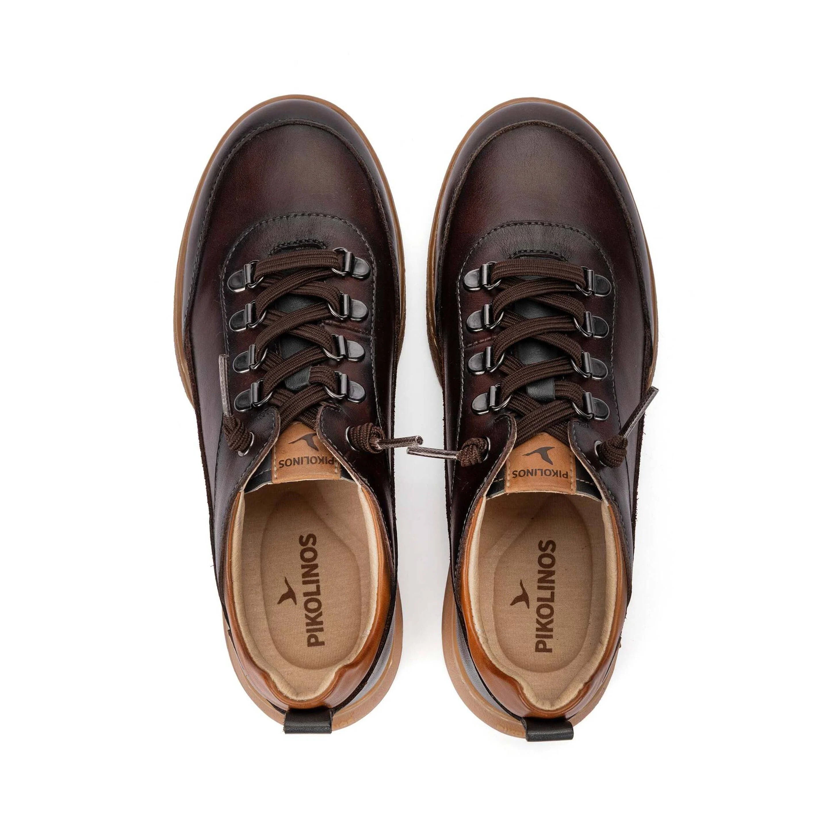 'Viana' women's leather sneakers - dark brown