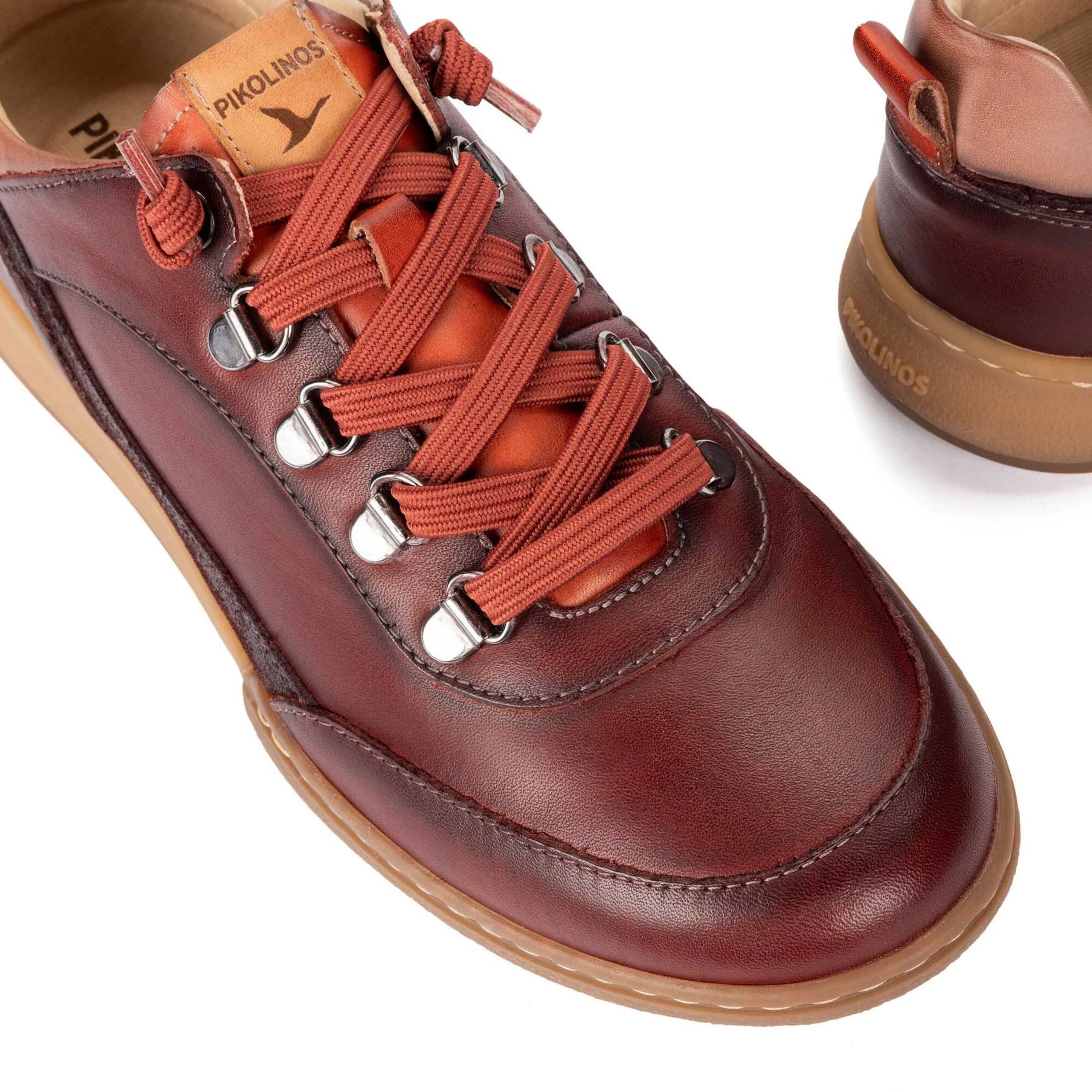 'Viana' women's leather sneaker - red