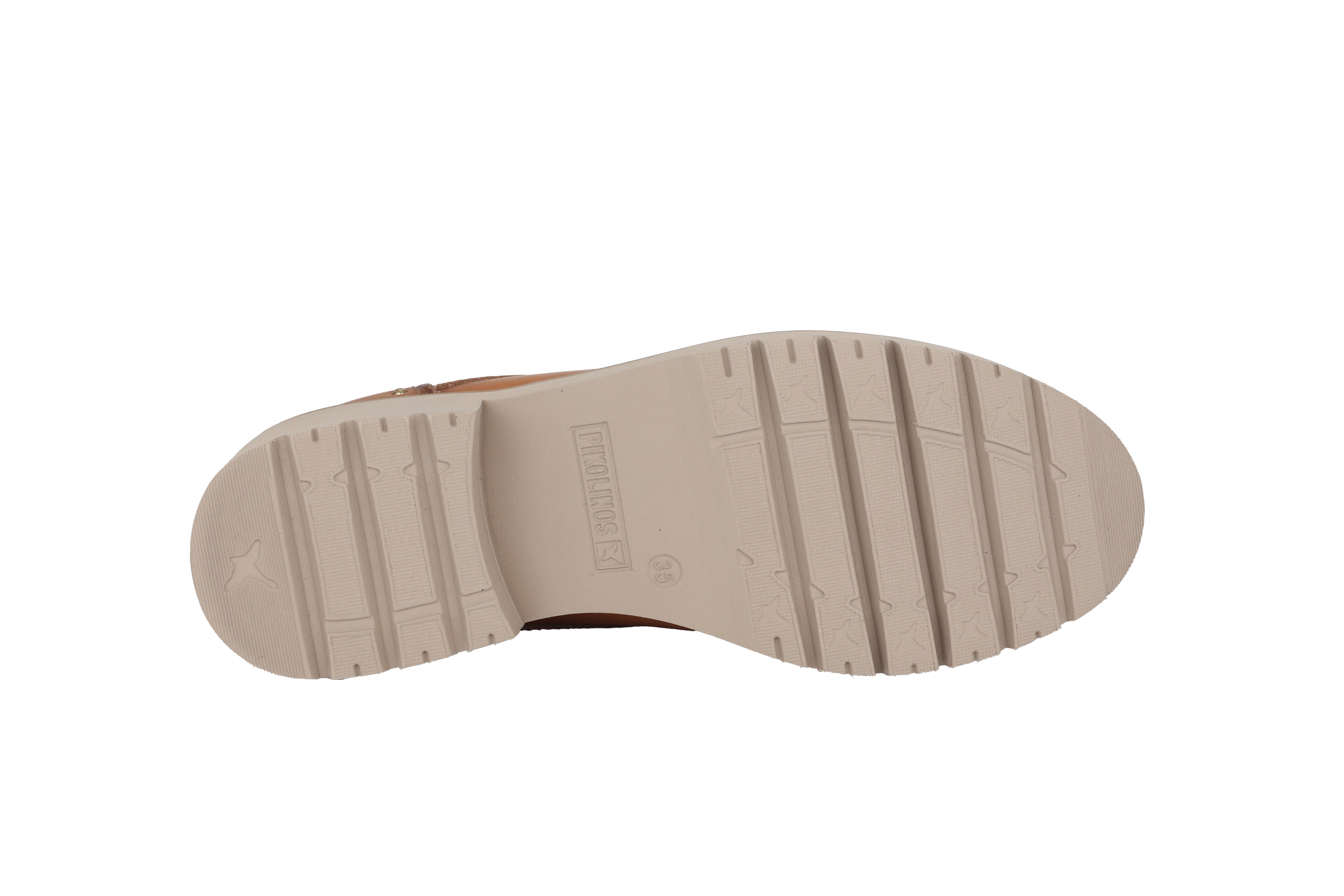 Damenstiefel 'Vicar' mit Schnürung und Reißverschluss – Mandelbraun