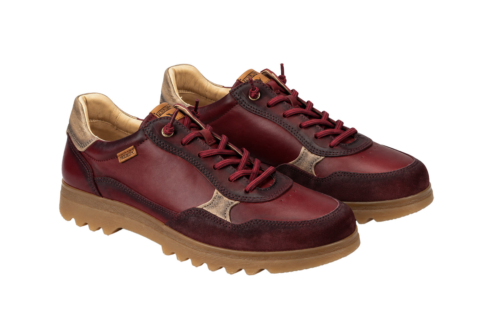 'Vigo' women's leather sneaker - red