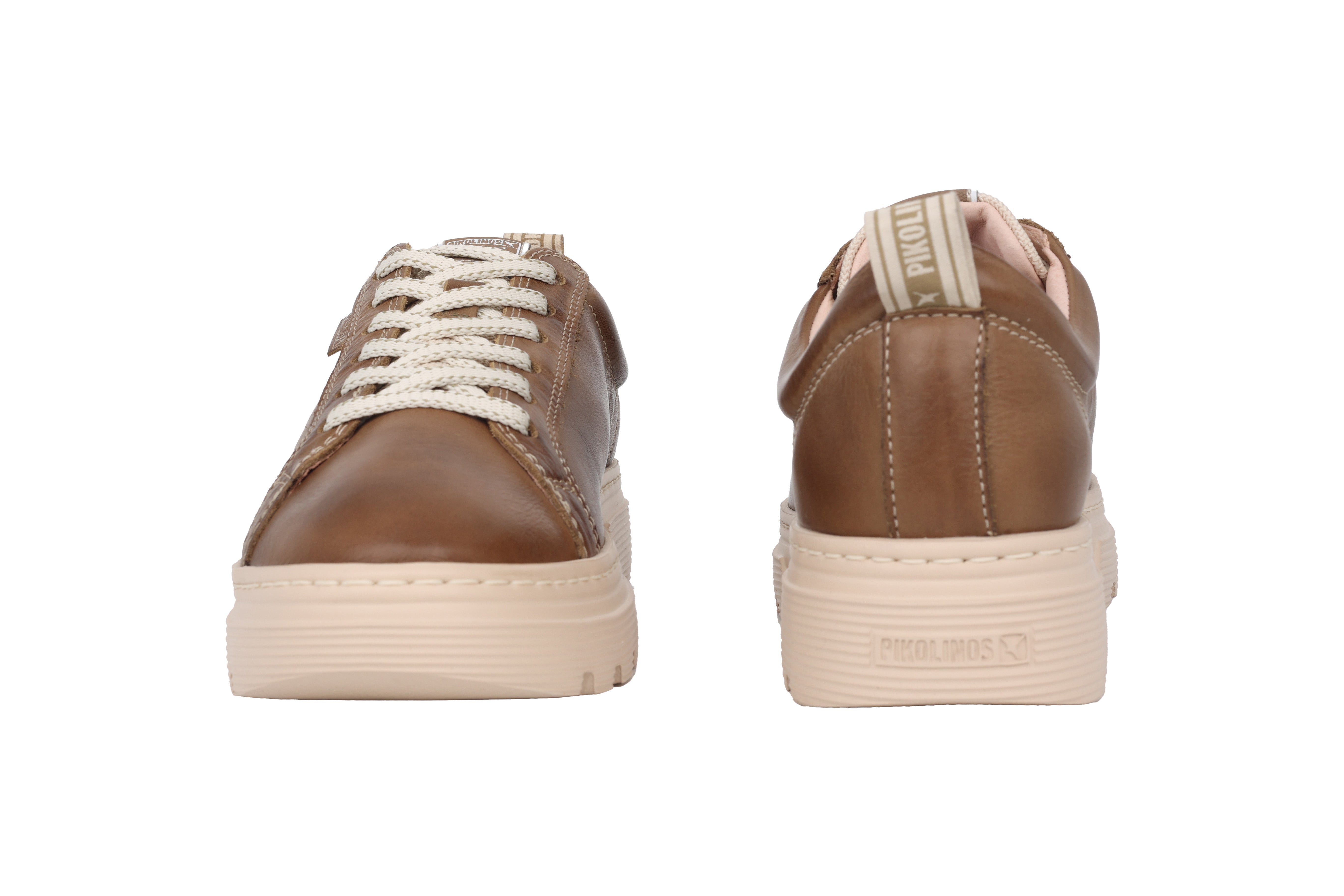 Damessneaker met veters 'Asturias' - Olijfgroen