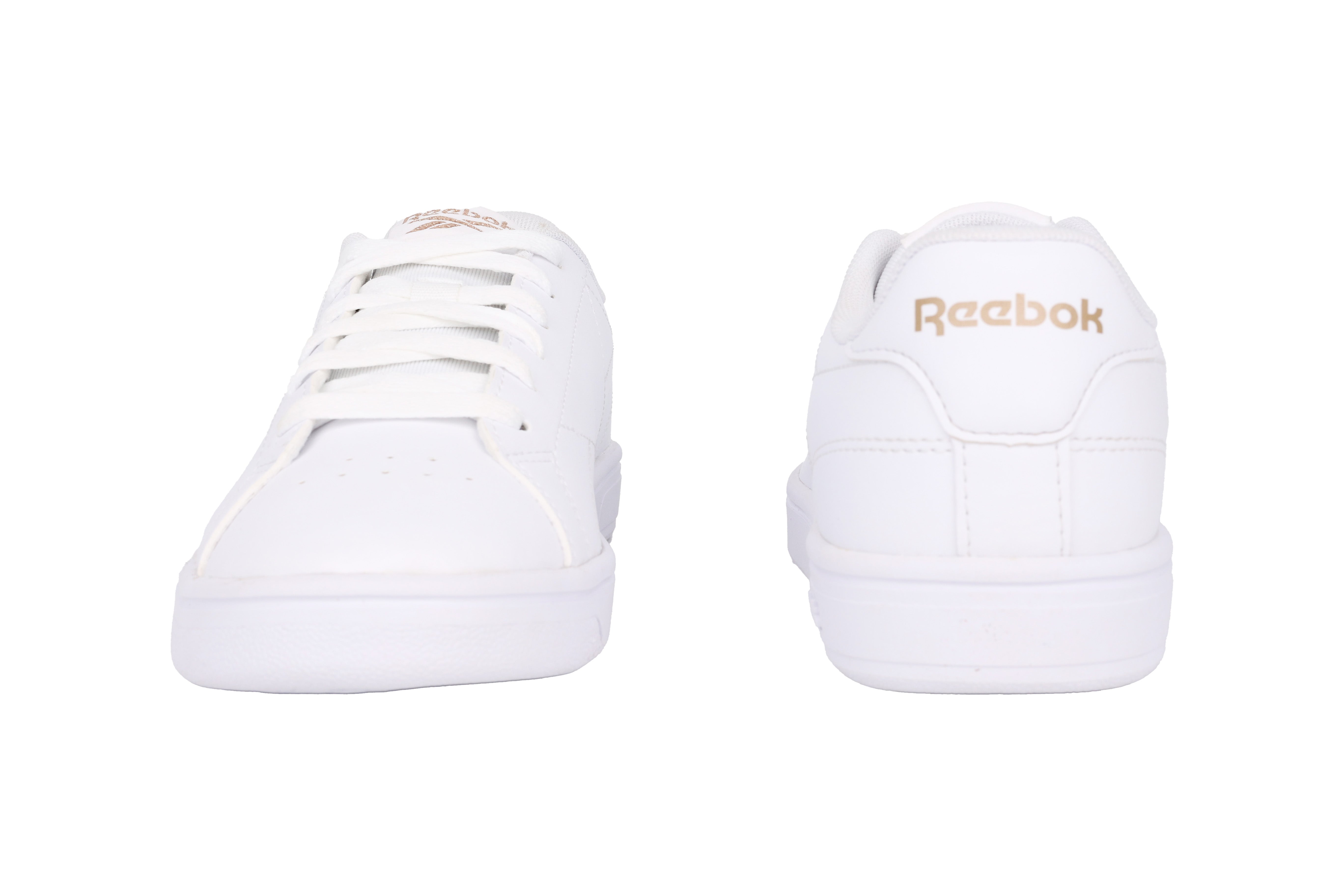 'Court Clean' women's lace-up sneaker shoe- White