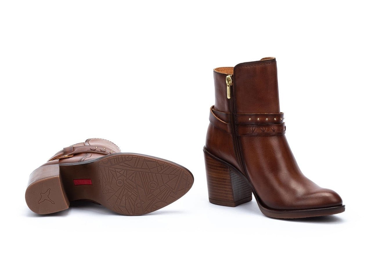 Dames enkellaars 'Rioja' - Bruine cuero - Chaplinshoes'Rioja' dames enkellaars - Bruine cueroPikolinos