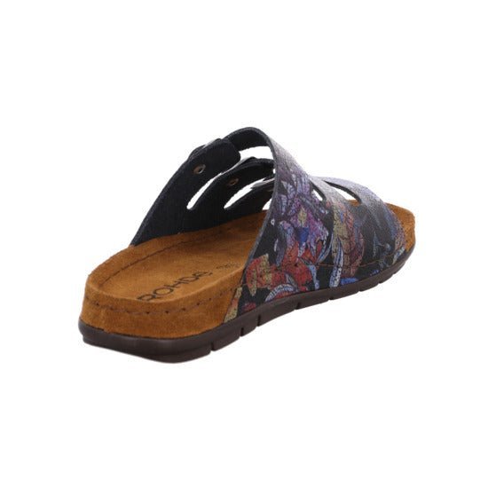 'Rodigo - D' dames slide sandaal - blauw mix - Chaplinshoes'Rodigo - D' dames slide sandaal - blauw mixRohde