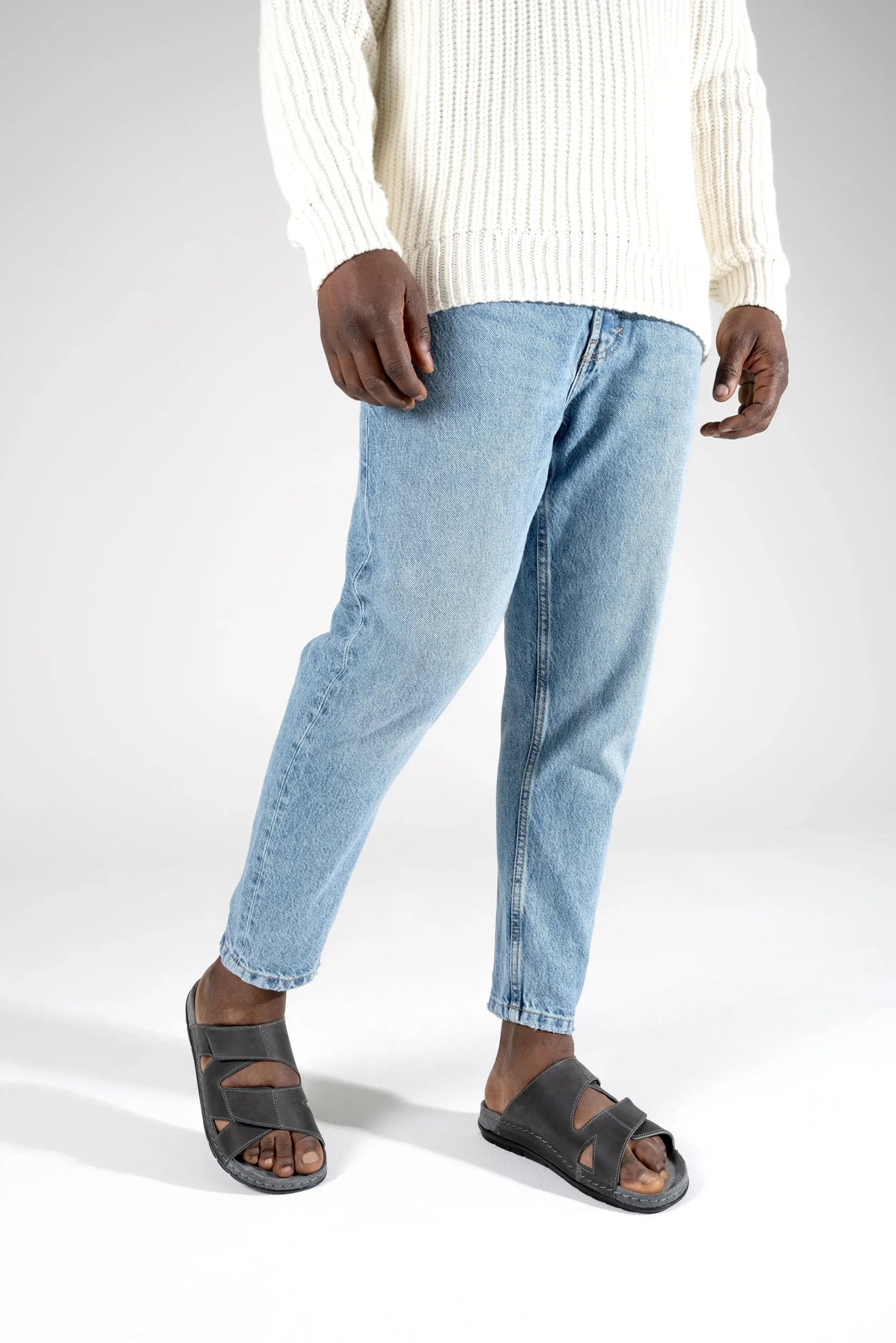 'Rodigo - H' herensandaal met brede pasvorm (H) - Grijs - Chaplinshoes'Rodigo - H' herensandaal met brede pasvorm (H) - GrijsRohde