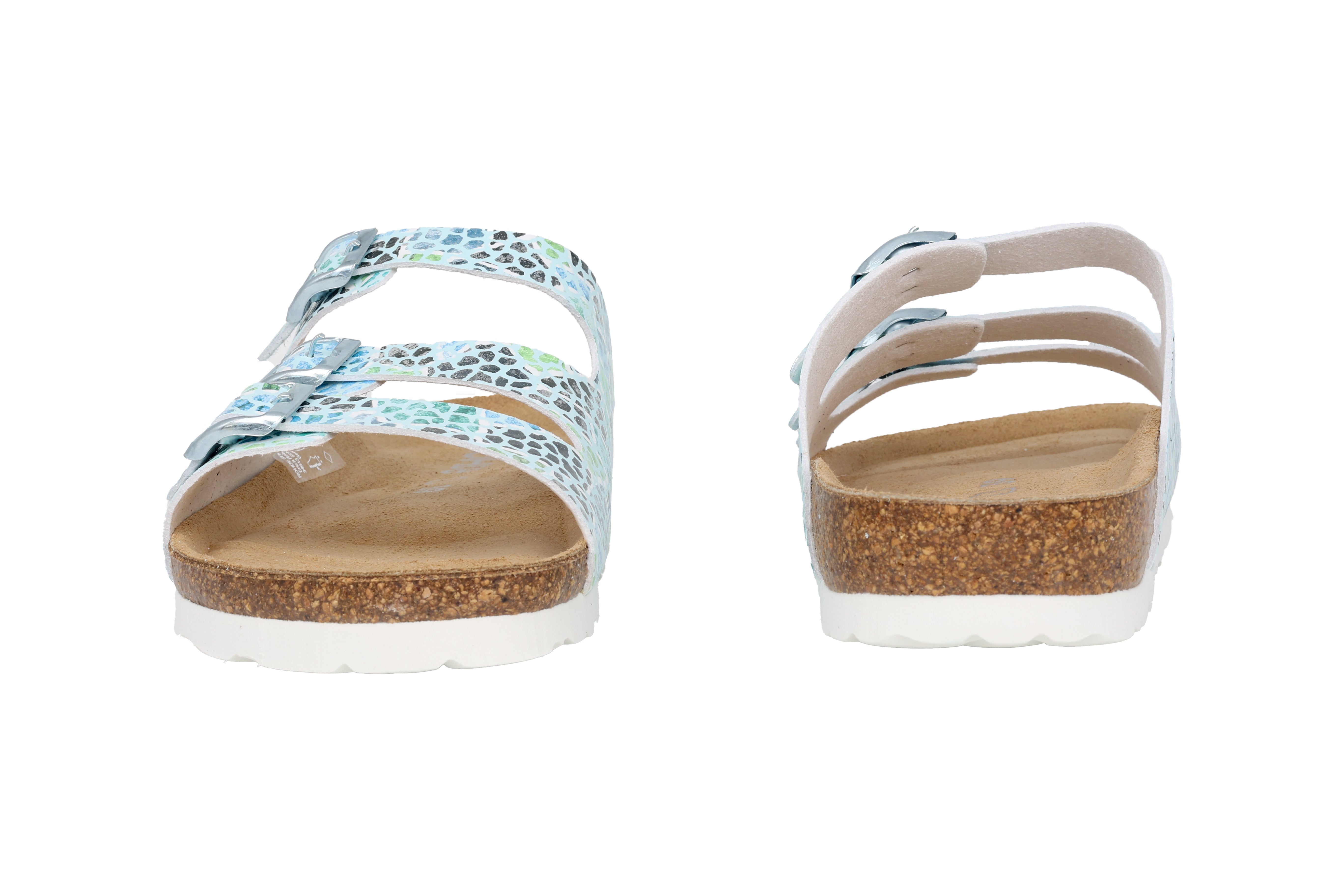 Damessandaal 'Alba' - blauw mix