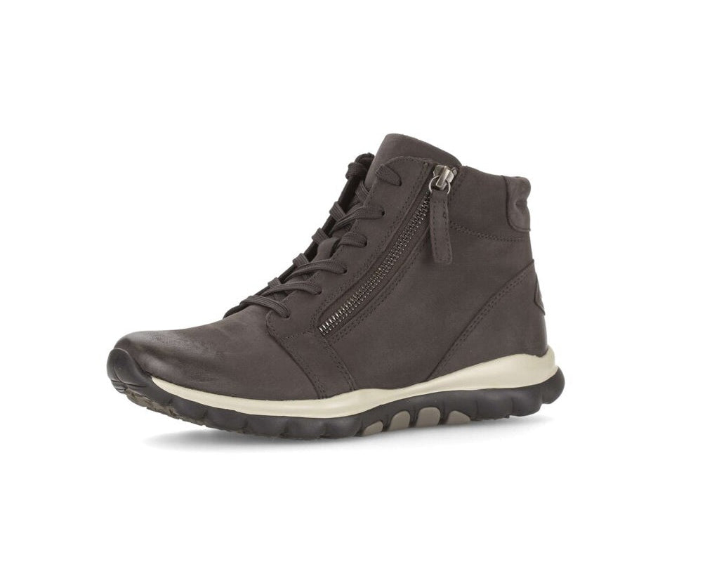 '0800.01.002' women's walking rolling lace-up boot - Dark Grey
