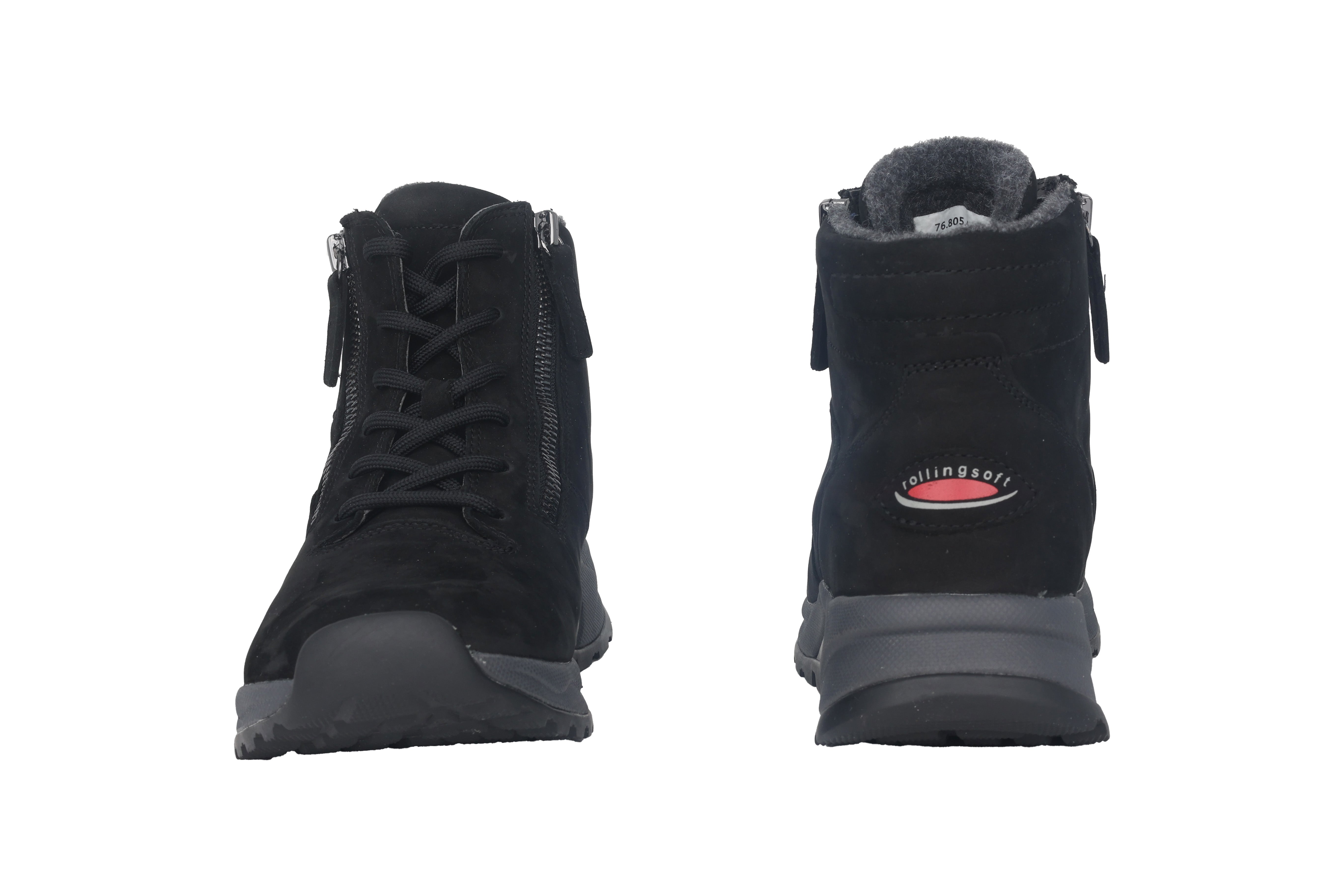 '76.805.47' Bottine de marche à roulettes doublée chaude pour femme - Noir