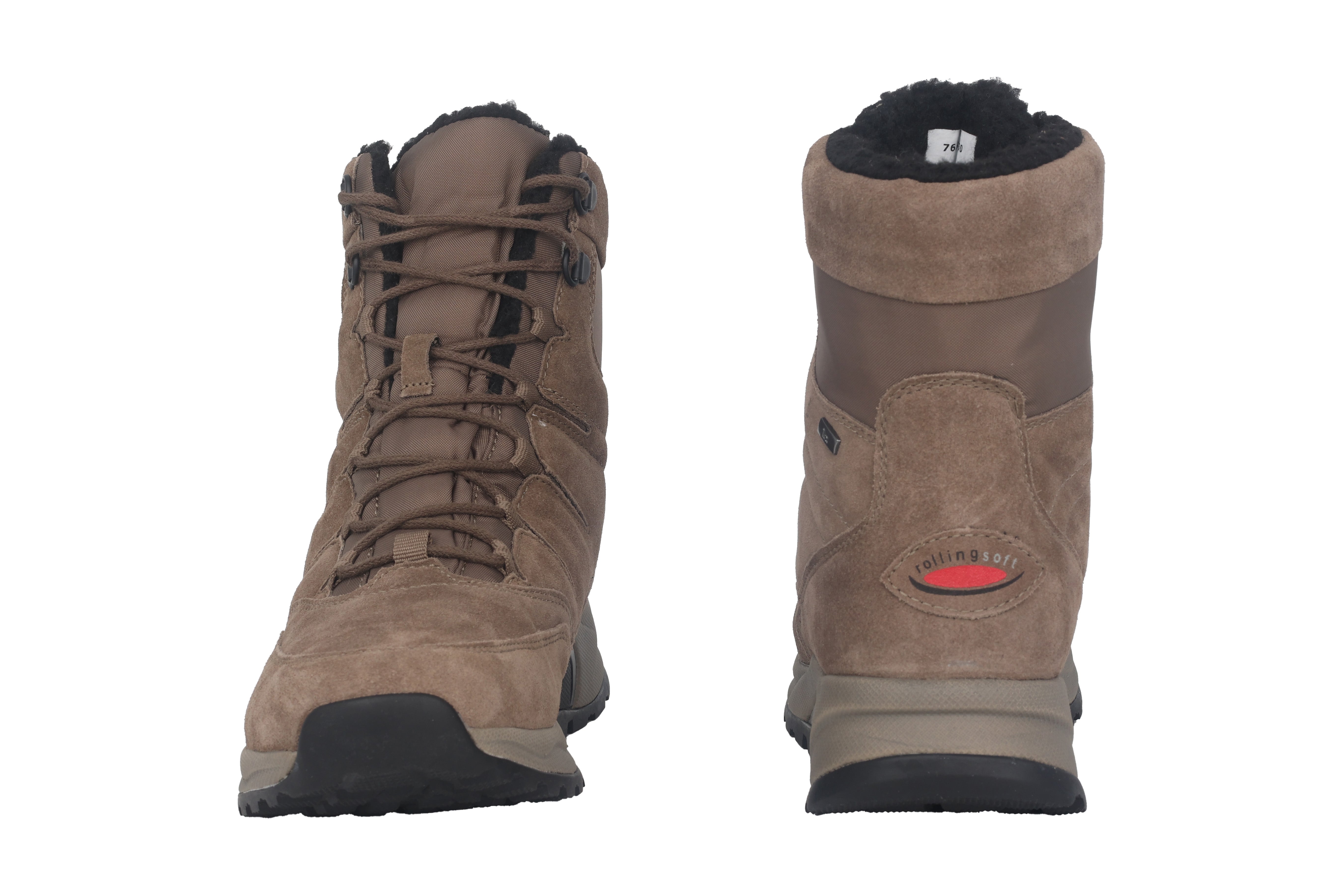 '76.807.30' vattentät varmfodrad rullkänga för dam - Brun