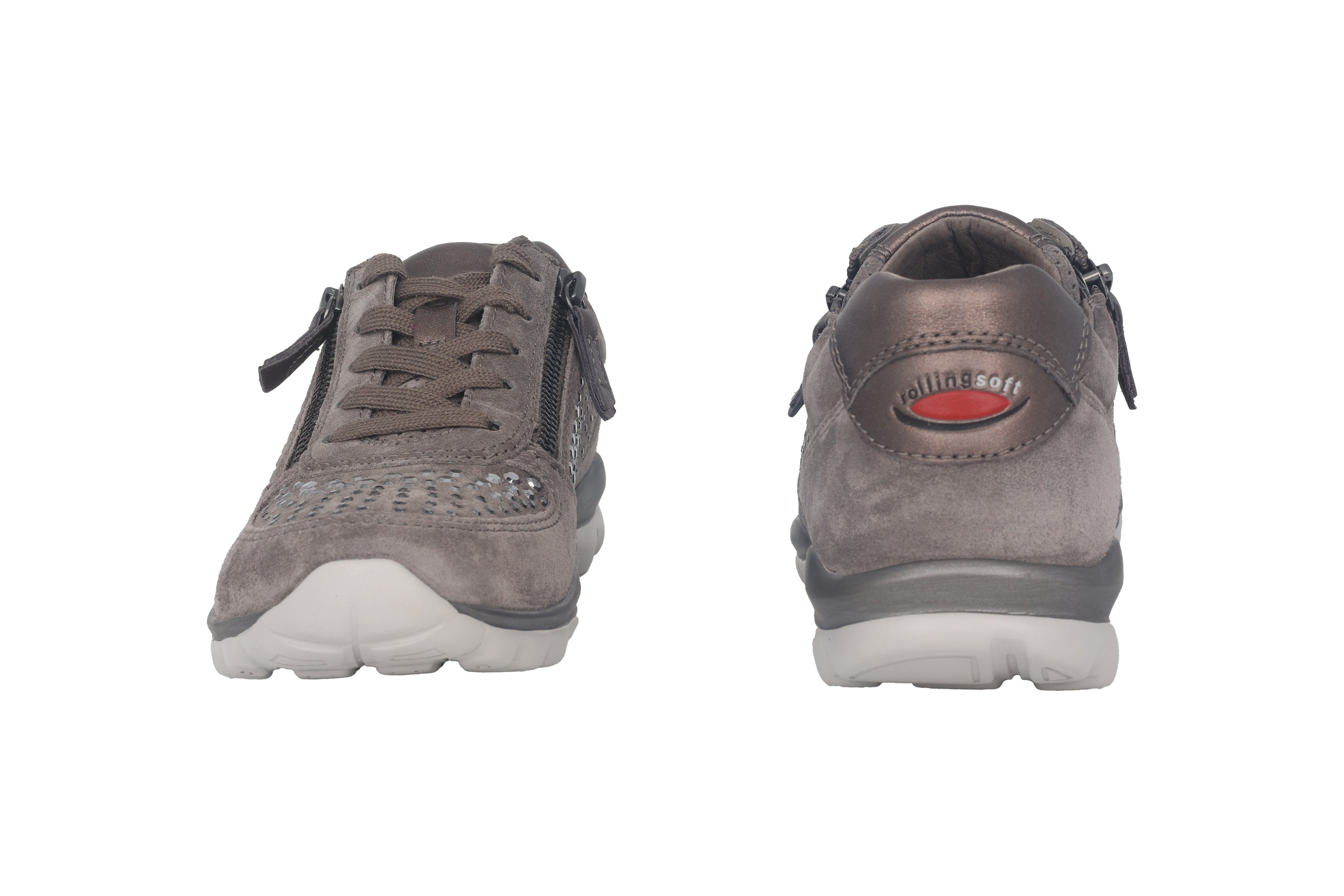 '76.968.30' women's walking rolling lace-zip shoes - Grey