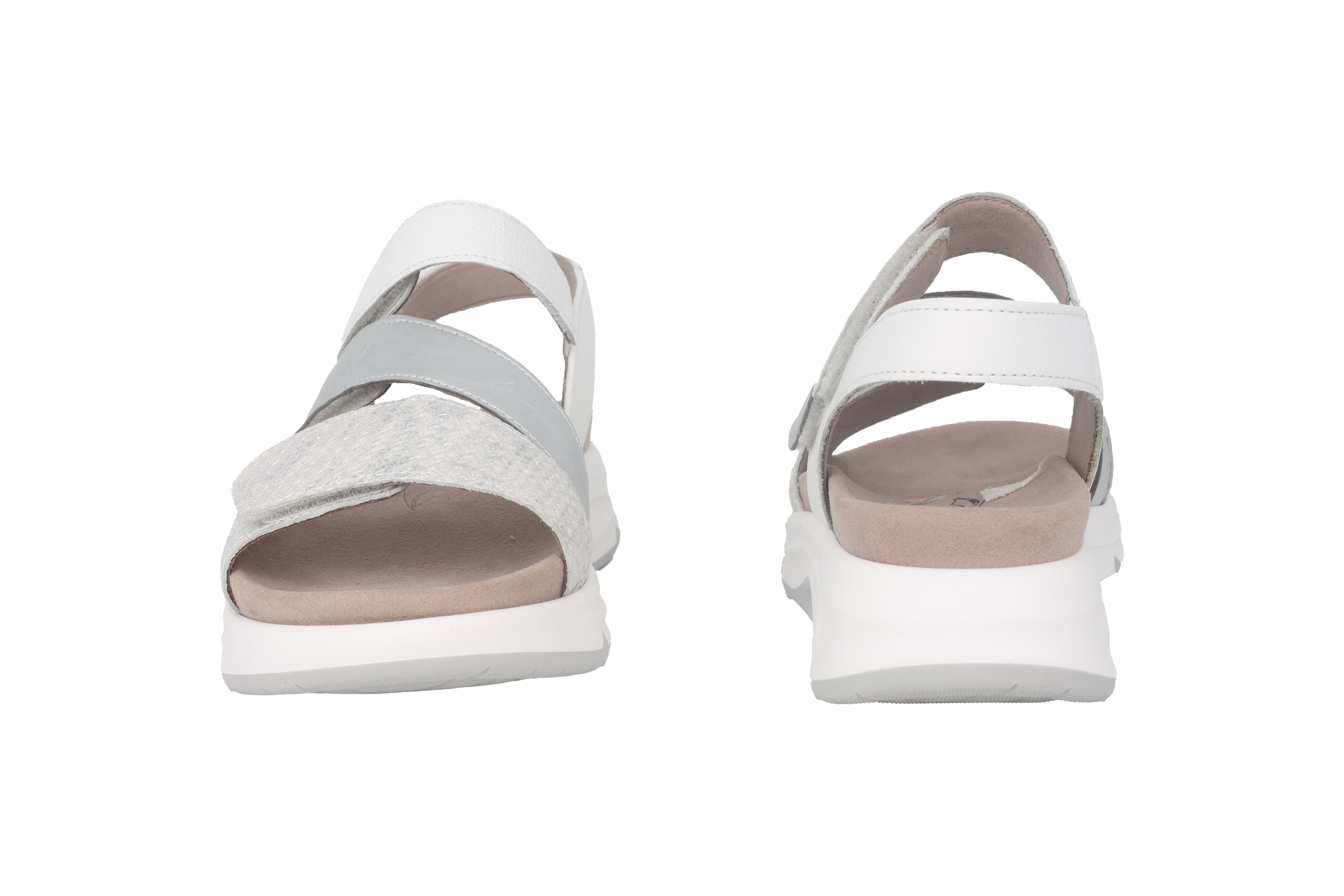 '66.882.51' women's walking rolling sandal - white