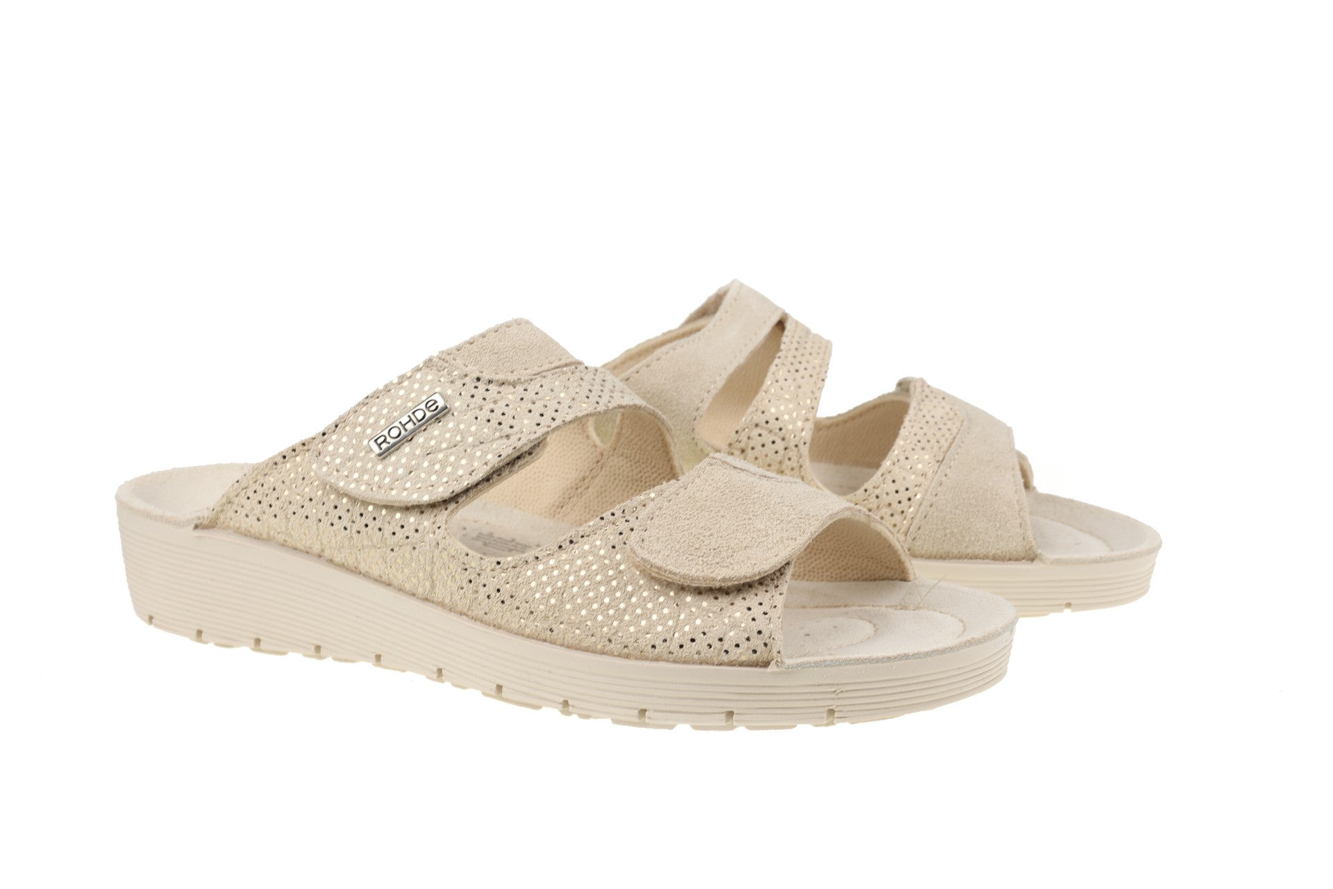 'Roma' women's double strap sandal - Beige - Chaplinshoes'Roma' women's double strap sandal - BeigeRohde