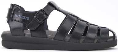 'Sam' men's semi closed sandal - Black smooth - Chaplinshoes'Sam' men's semi closed sandal - Black smoothMephisto