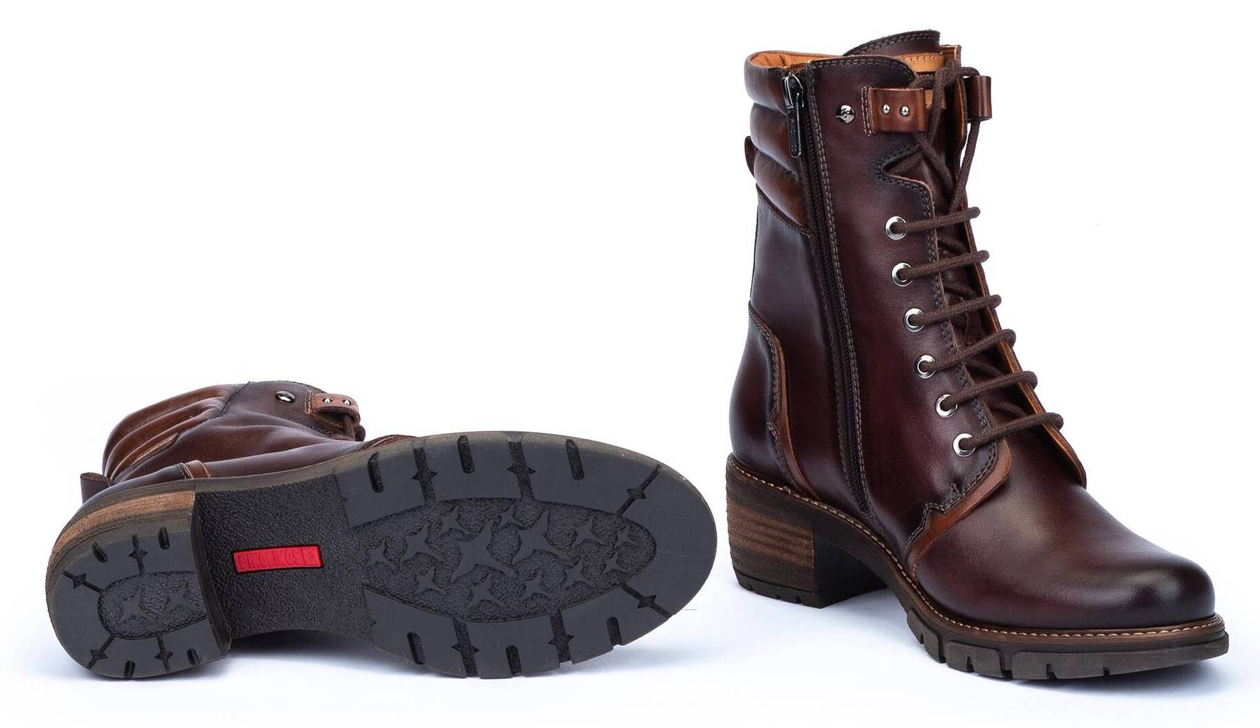 'San Sebastia' women's lace - zip boot - Dark brown - Chaplinshoes'San Sebastia' women's lace - zip boot - Dark brownPikolinos