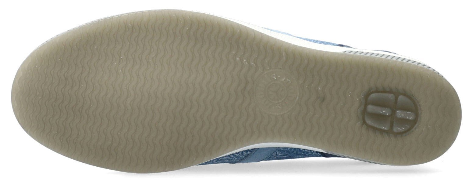 'TRUDIE' ergonomische damessneakers met brede pasvorm (H) en rits - Denim blauw - Chaplinshoes'TRUDIE' ergonomische damessneakers met brede pasvorm (H) en rits en veters - Denim blauw Mephisto