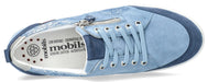 'TRUDIE' ergonomische damessneakers met brede pasvorm (H) en rits - Denim blauw - Chaplinshoes'TRUDIE' ergonomische damessneakers met brede pasvorm (H) en rits en veters - Denim blauw Mephisto
