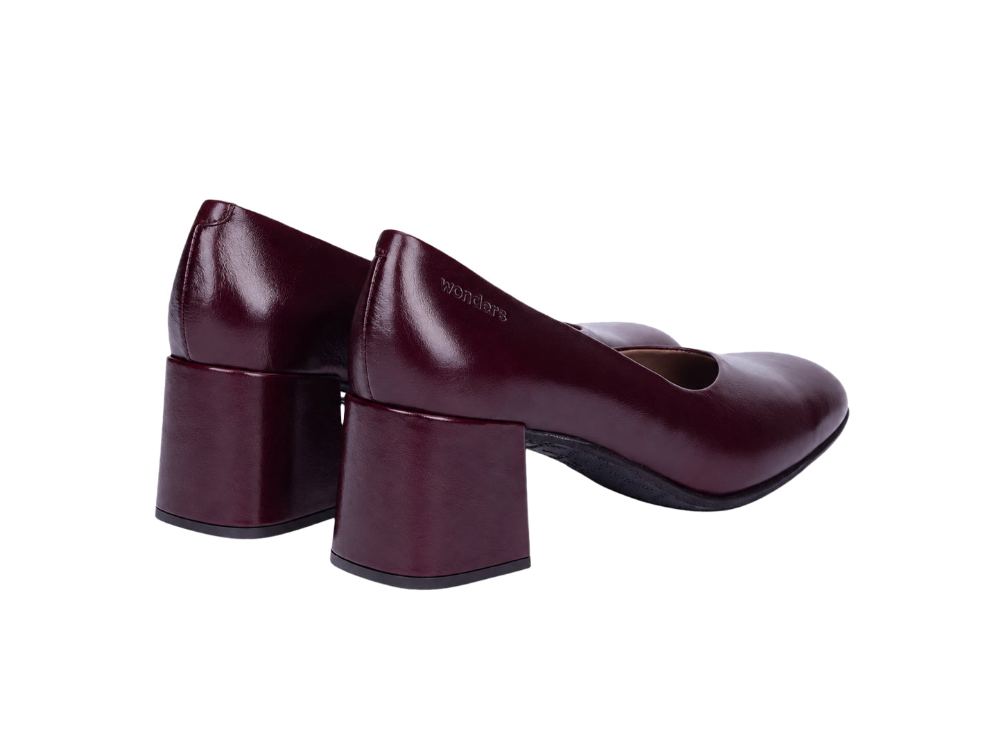 'Vflex 01' women's leather heel pumps - red
