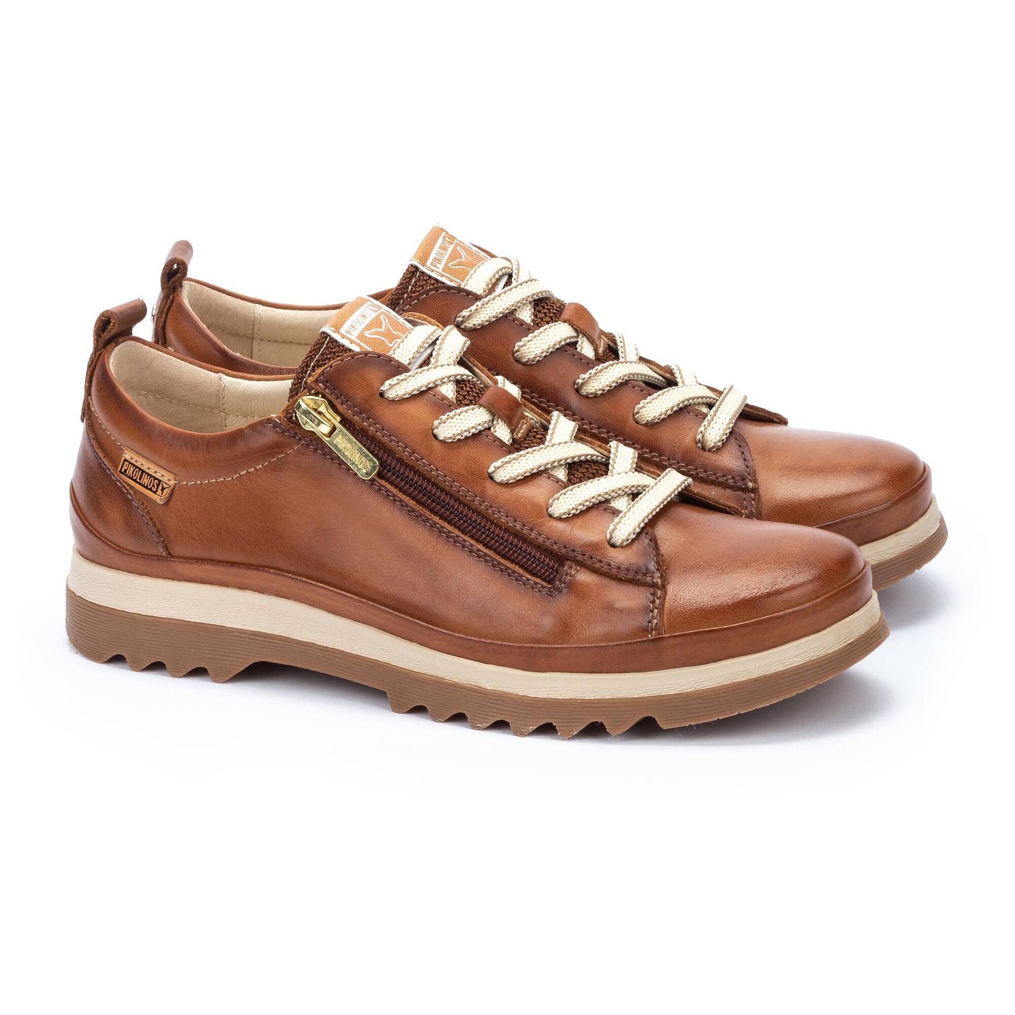 'Vigo' women's lace - zip sneaker - Brown - Chaplinshoes'Vigo' women's lace - zip sneaker - BrownPikolinos