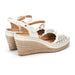 'Vila' women's wedge sandal - Off white - Chaplinshoes'Vila' women's wedge sandal - Off whitePikolinos