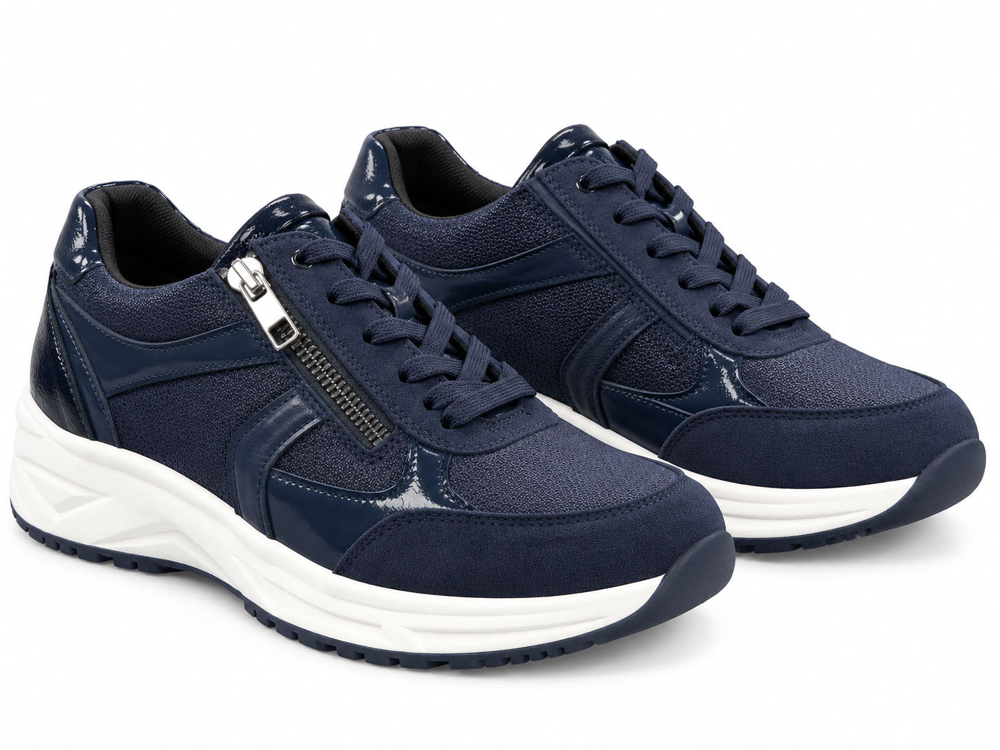 'H-Jill' damesneakers i bred pasform (H) - blå