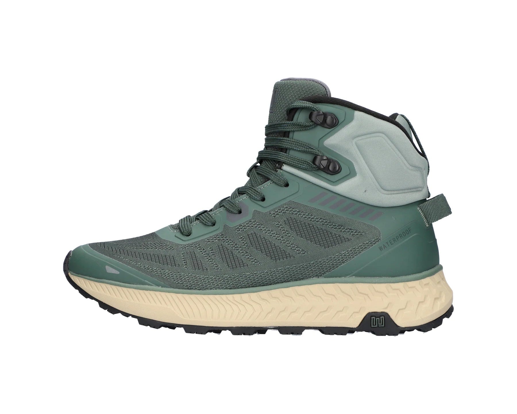 Damen-Stiefelette „H-Teresa“ mit weiter Passform (H), Schnürsenkel und Reißverschluss – Grün